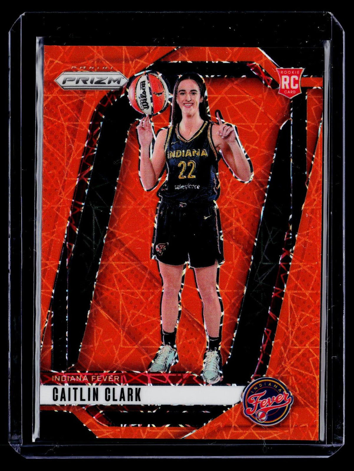 2024 Panini Prizm WNBA #145 Caitlin Clark Orange Velocity Prizm