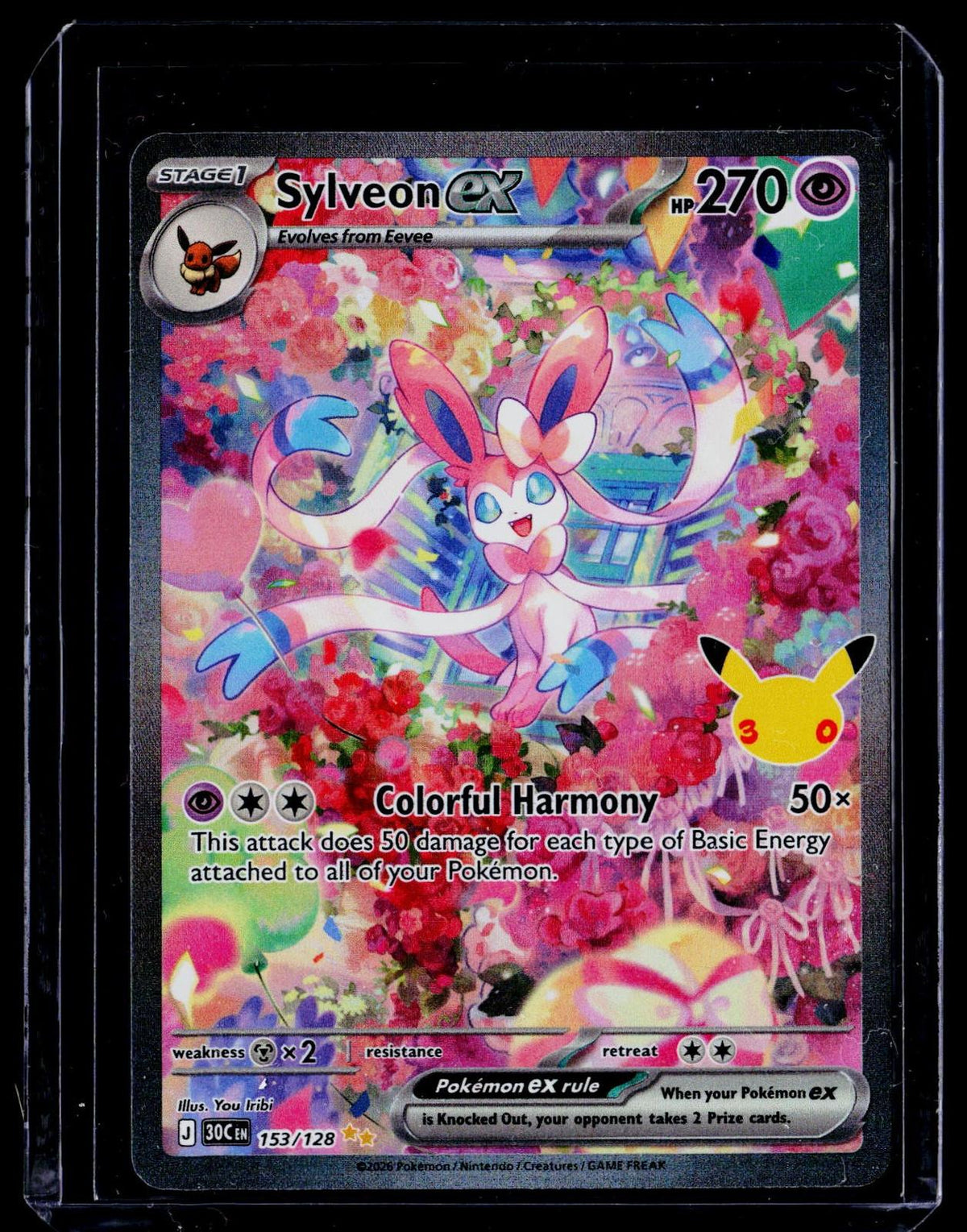 ME: 30th Celebration #153/128 Sylveon ex