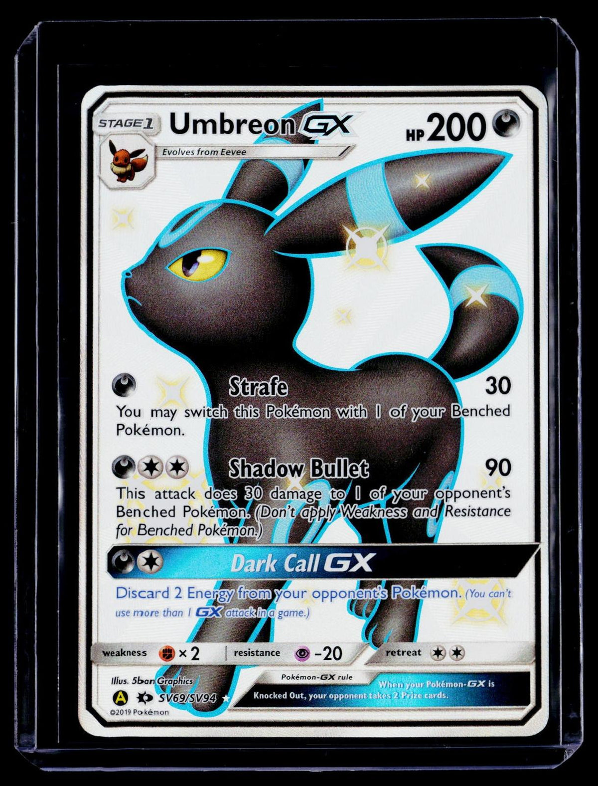 Hidden Fates: Shiny Vault #SV69/SV94 Umbreon GX
