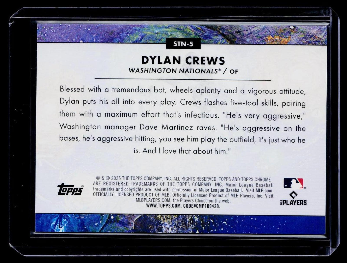2025 Topps Chrome Cosmic #STN-5 Dylan Crews Stars in the Night #/25
