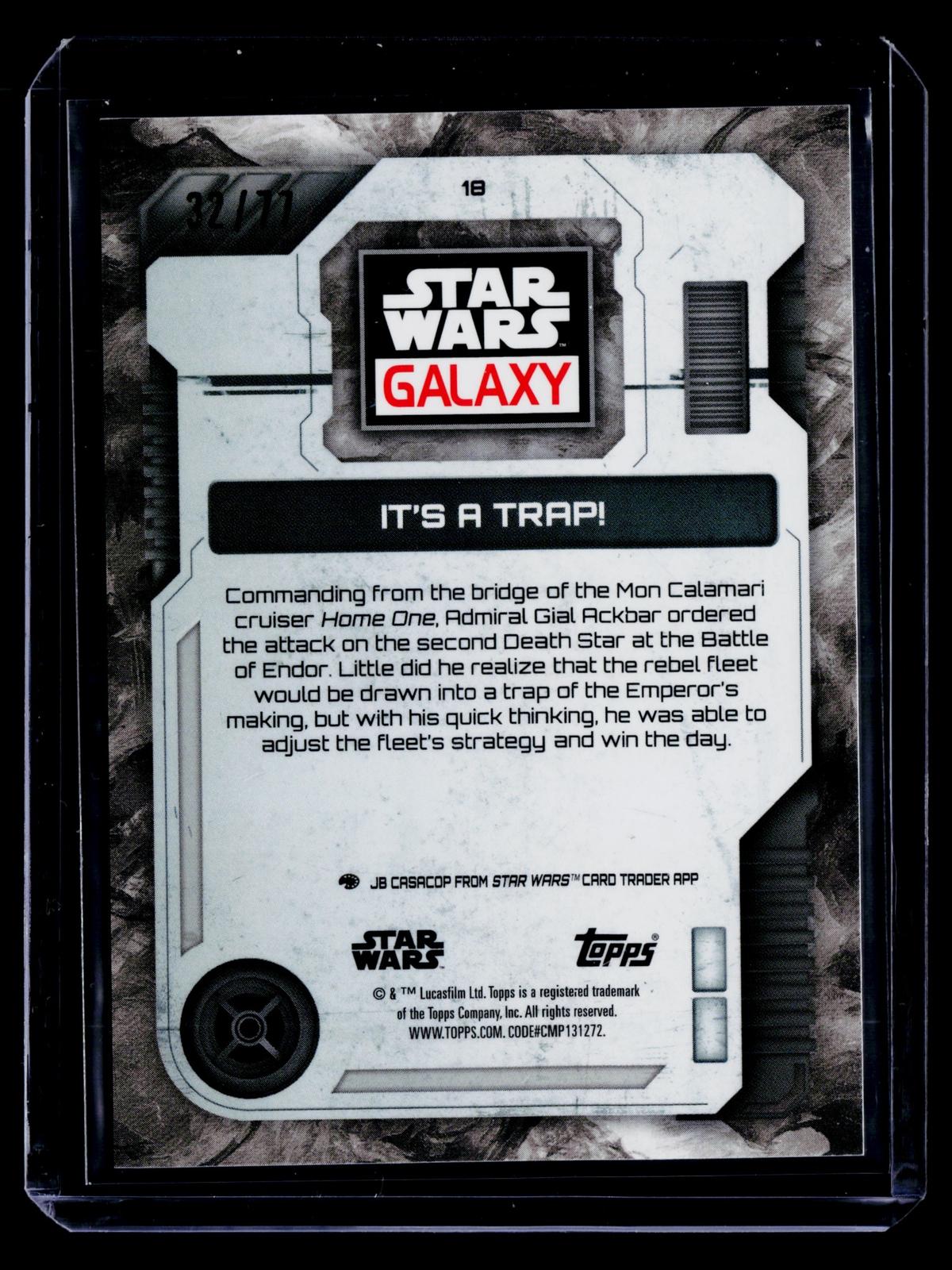 Star Wars Galaxy #18 Admiral Ackbar Logofractor #/77
