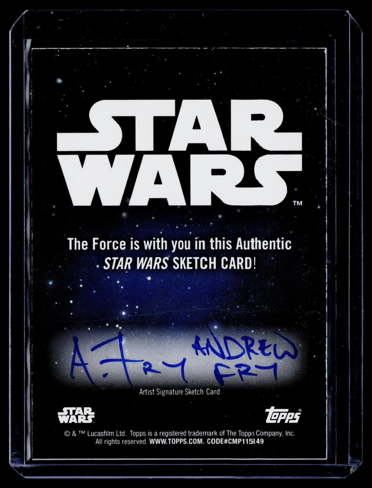 Star Wars Galaxy Morgan Elsbeth Andrew Fry Sketch #/1