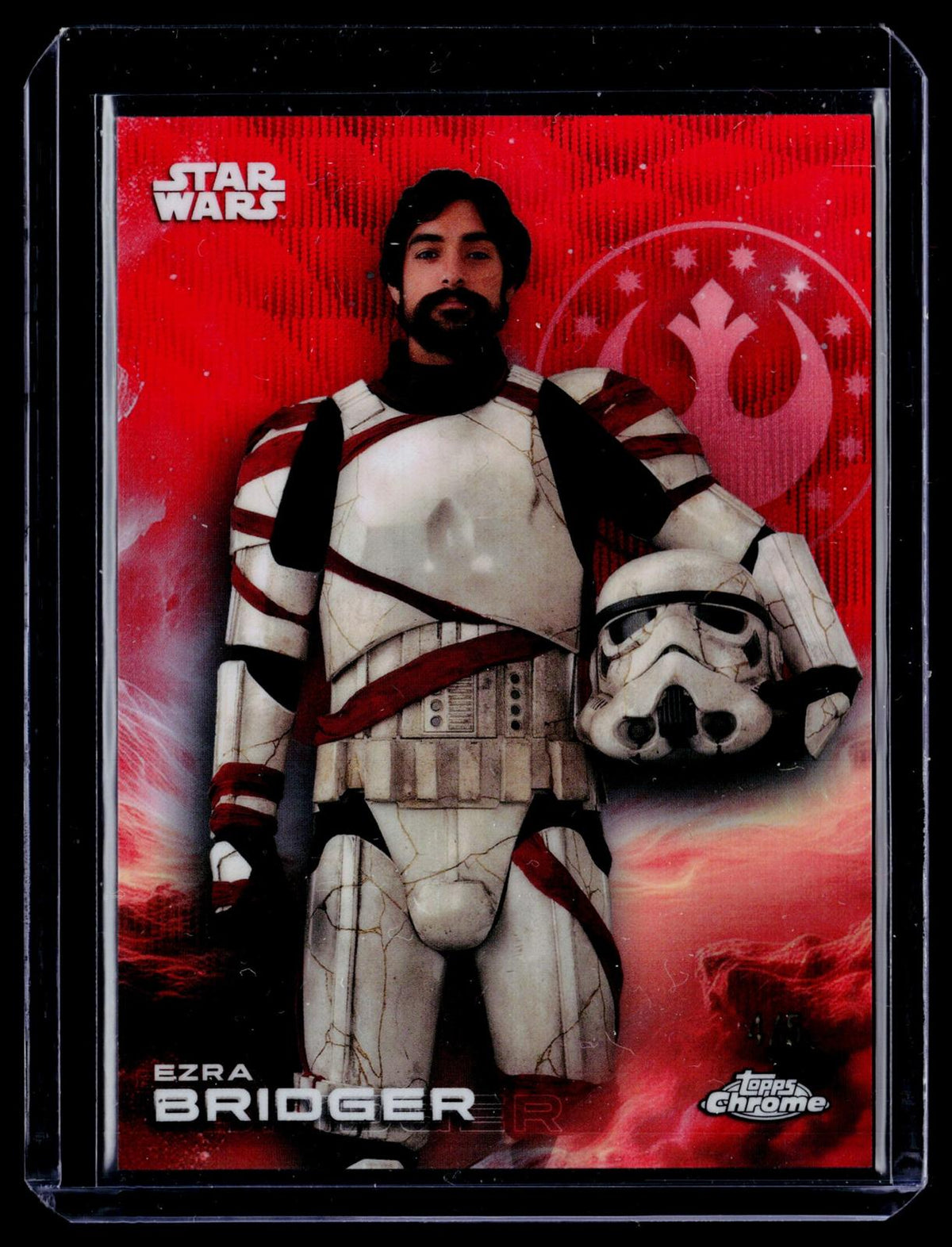 2025 Topps Chrome Star Wars #39 Ezra Bridger Red Wave Refractor #/5