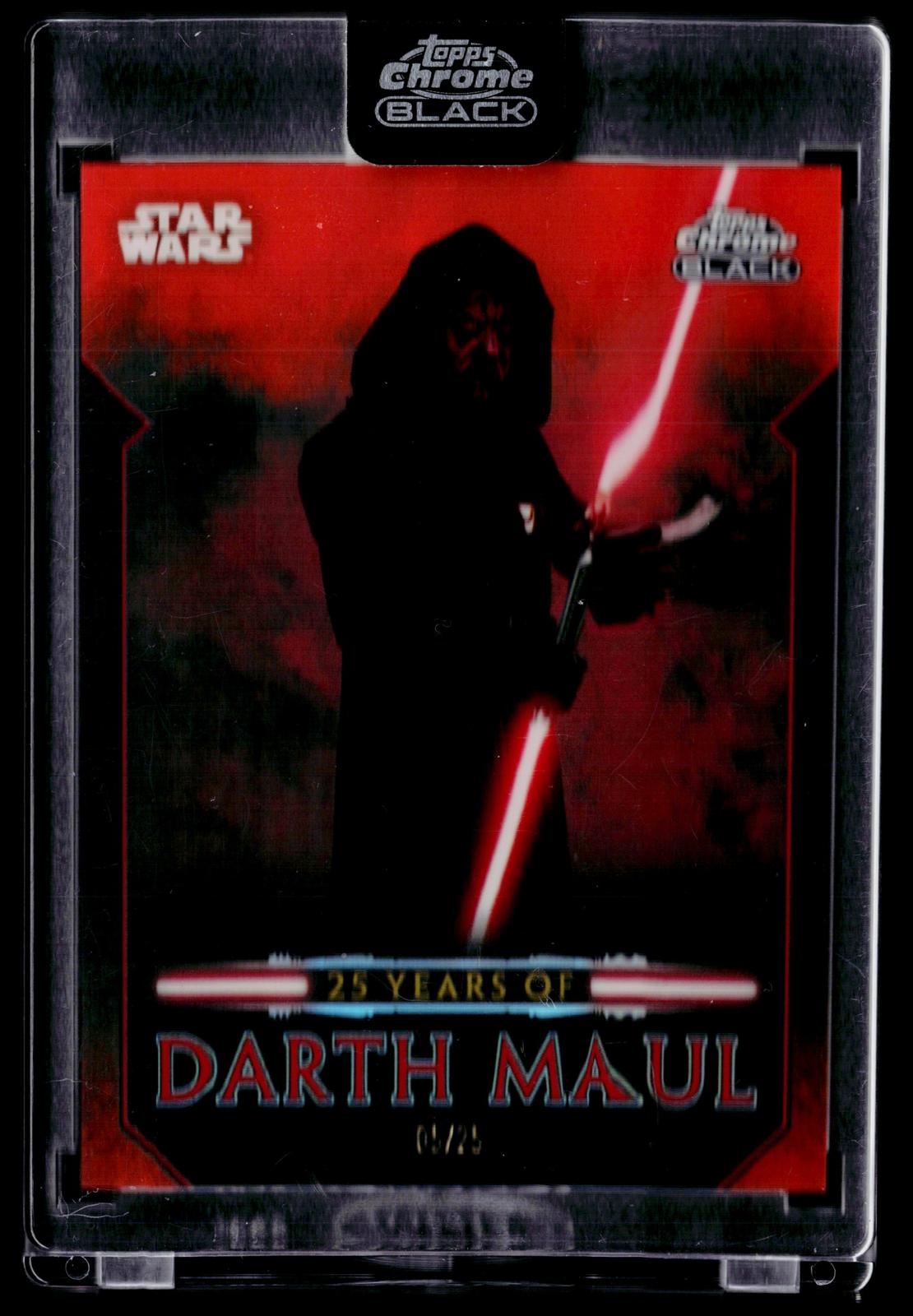 2024 Topps Chrome Black Star Wars #DM-8 Maul Orange Refractor #/25