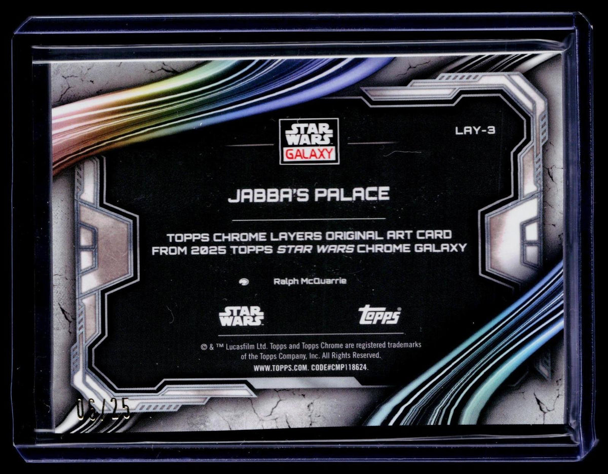 2025 Topps Chrome Star Wars Galaxy #LAY-3 Jabba’s Palace Orange #/25