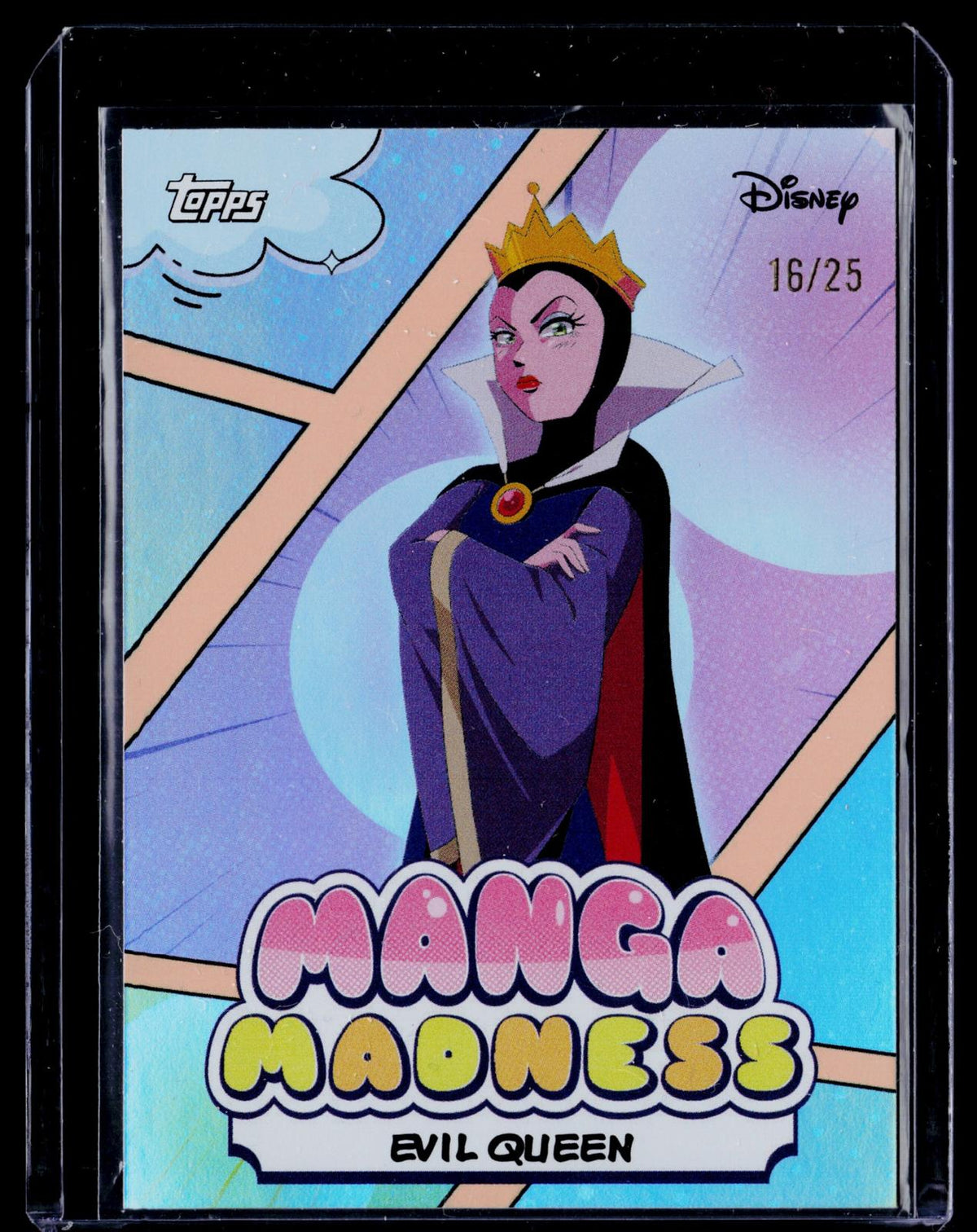 2026 Topps Disney Neon #MM-15 Evil Queen Manga Madness #/25