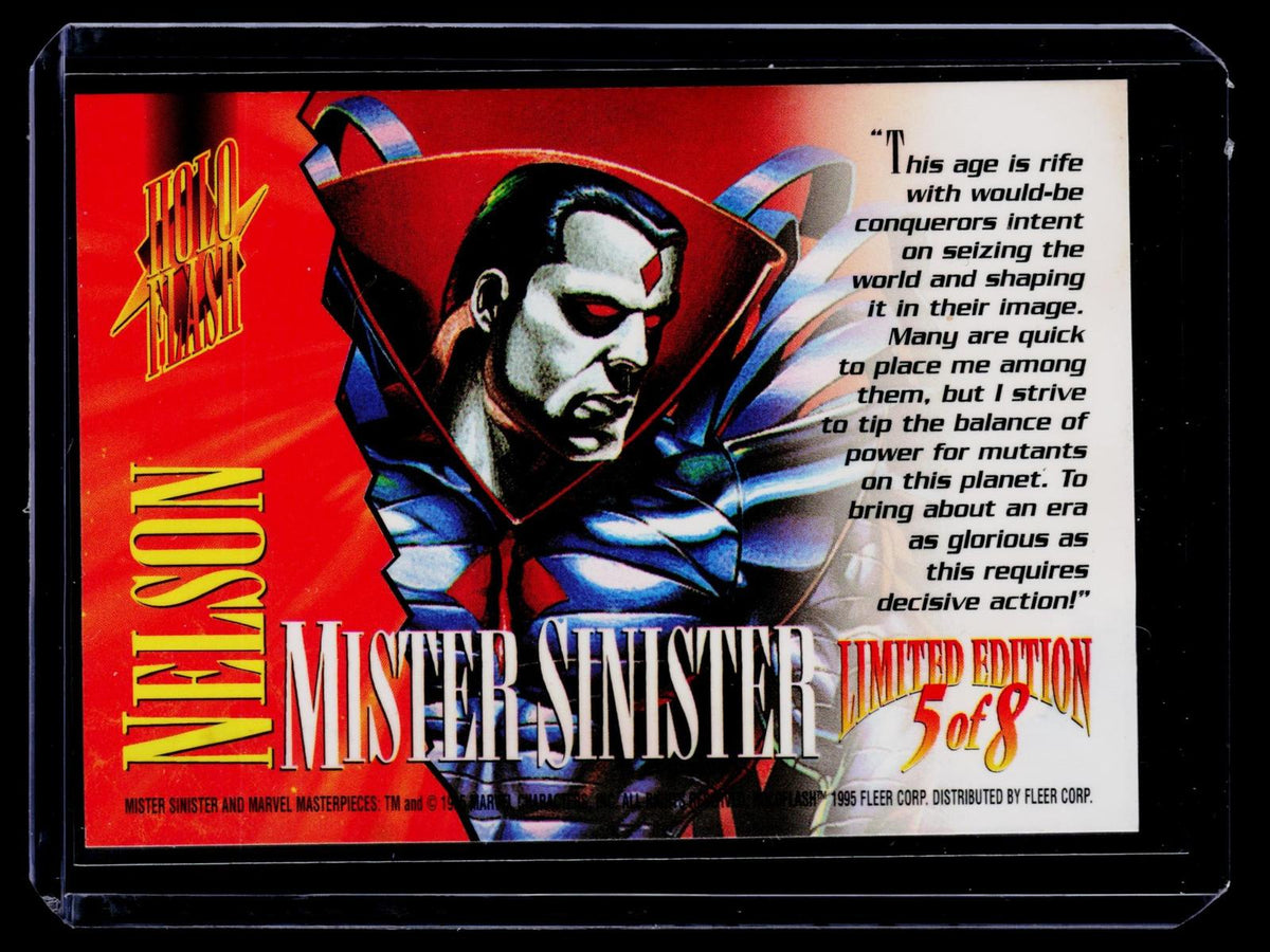 1995 Fleer Marvel Masterpieces #5 Mr. Sinister Holoflash