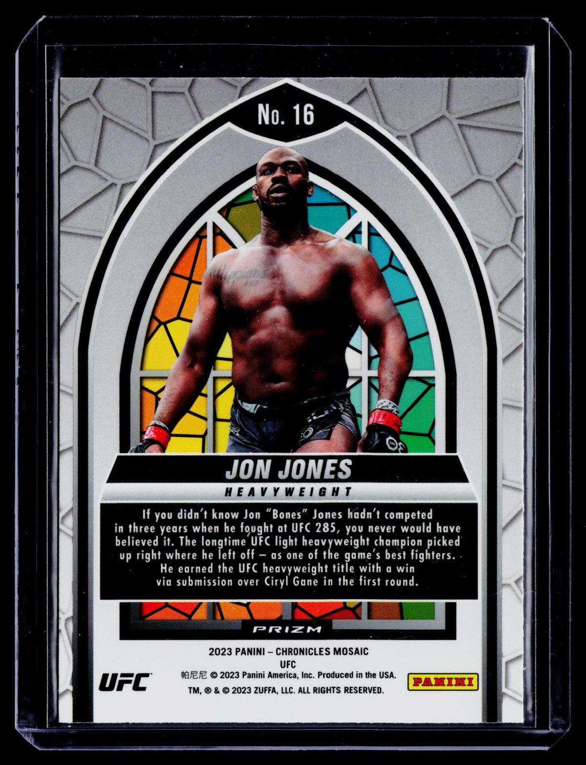 Panini Chronicles #16 Jon Jones Stained Glass