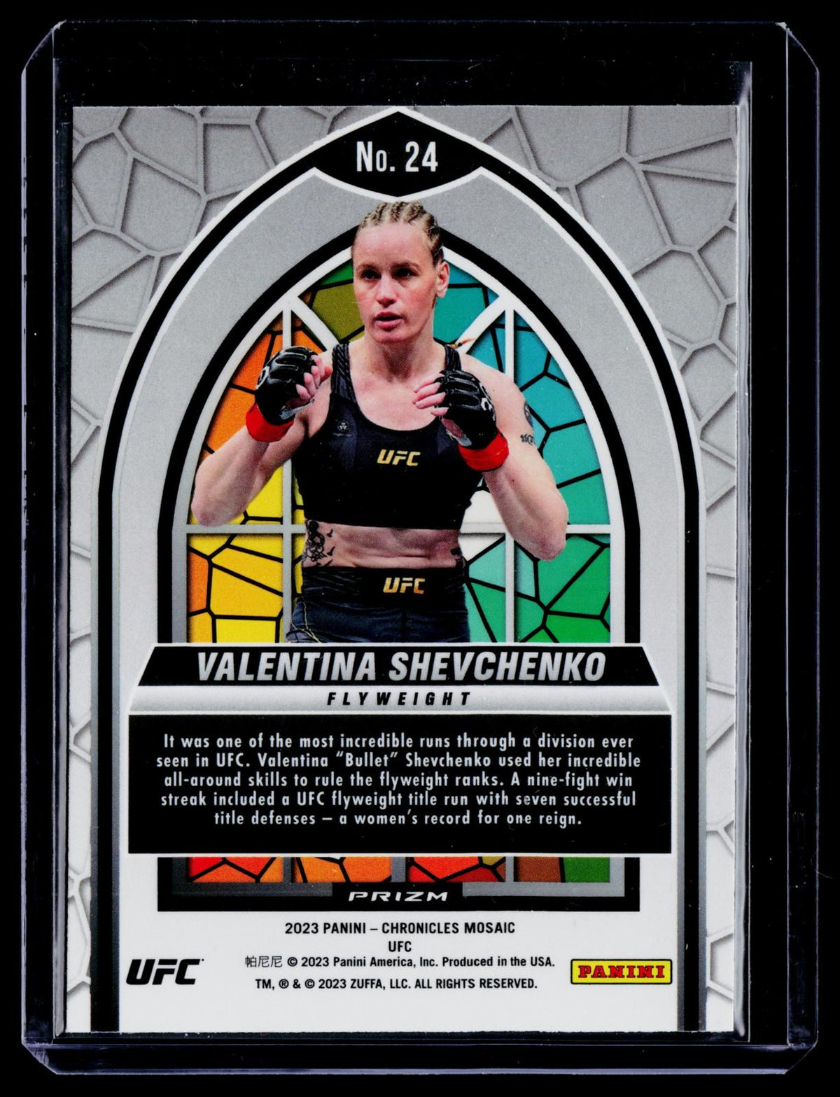 Panini Chronicles #24 Valentina Shevchenko Stained Glass