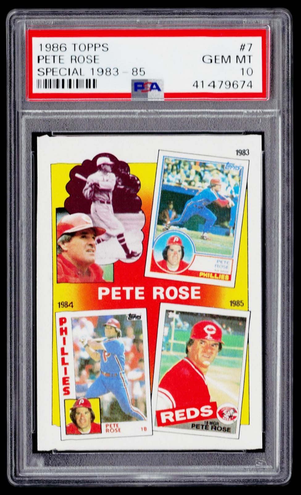 1986 Topps #7 The Pete Rose Years: 1983-1985 TPRY PSA 10