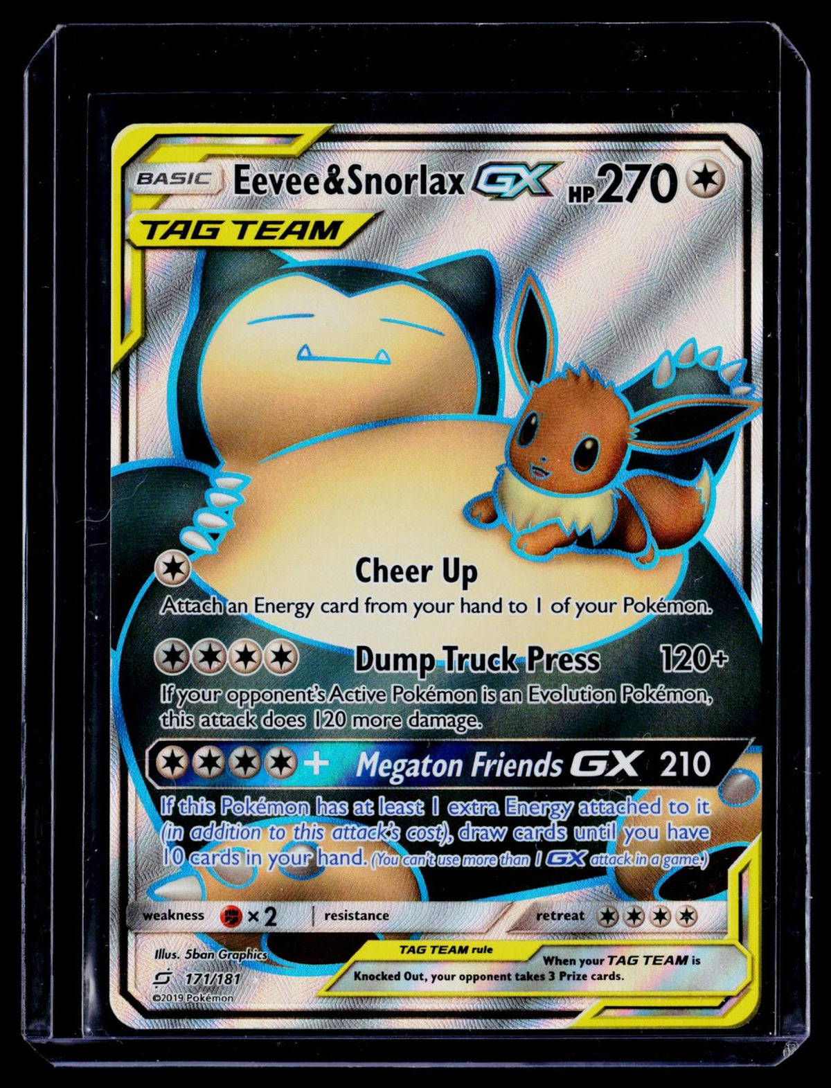 SM - Team Up #171/181 Eevee & Snorlax GX (Full Art)
