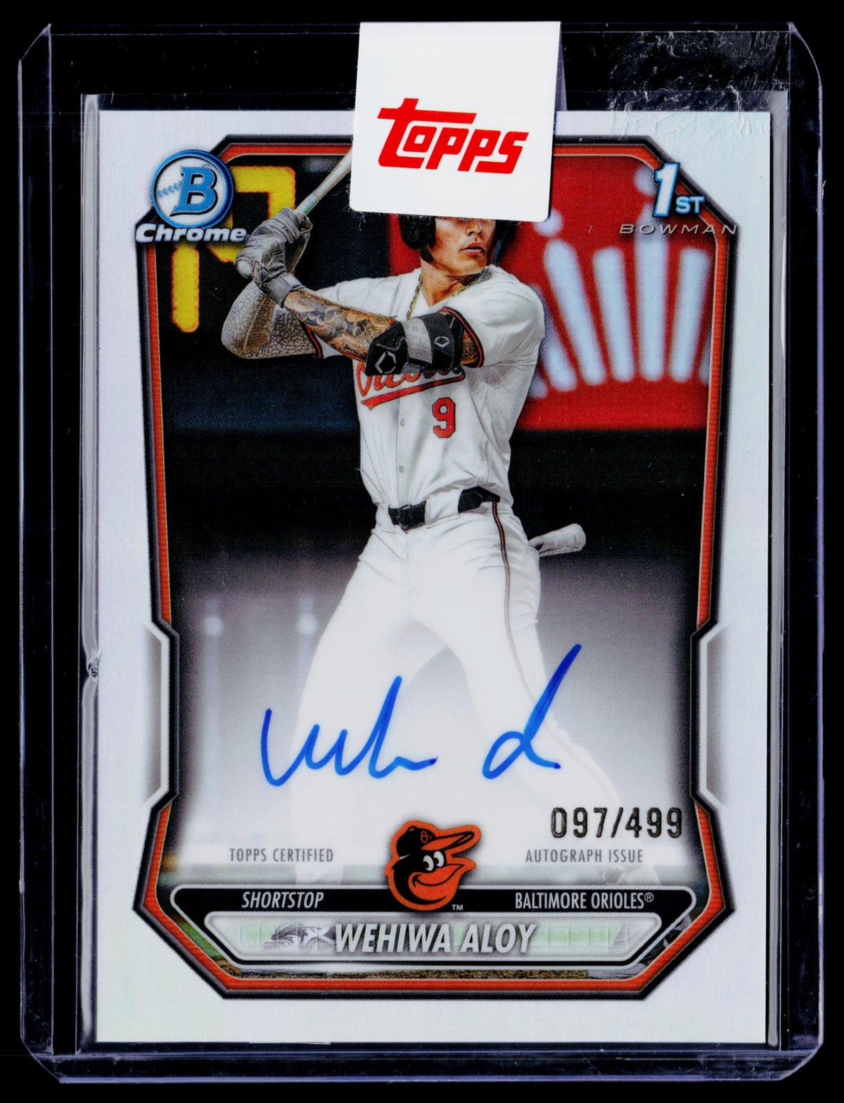 2026 Bowman #CPA-WA Wehiwa Aloy Chrome Prospect Autographs Refractor #/499