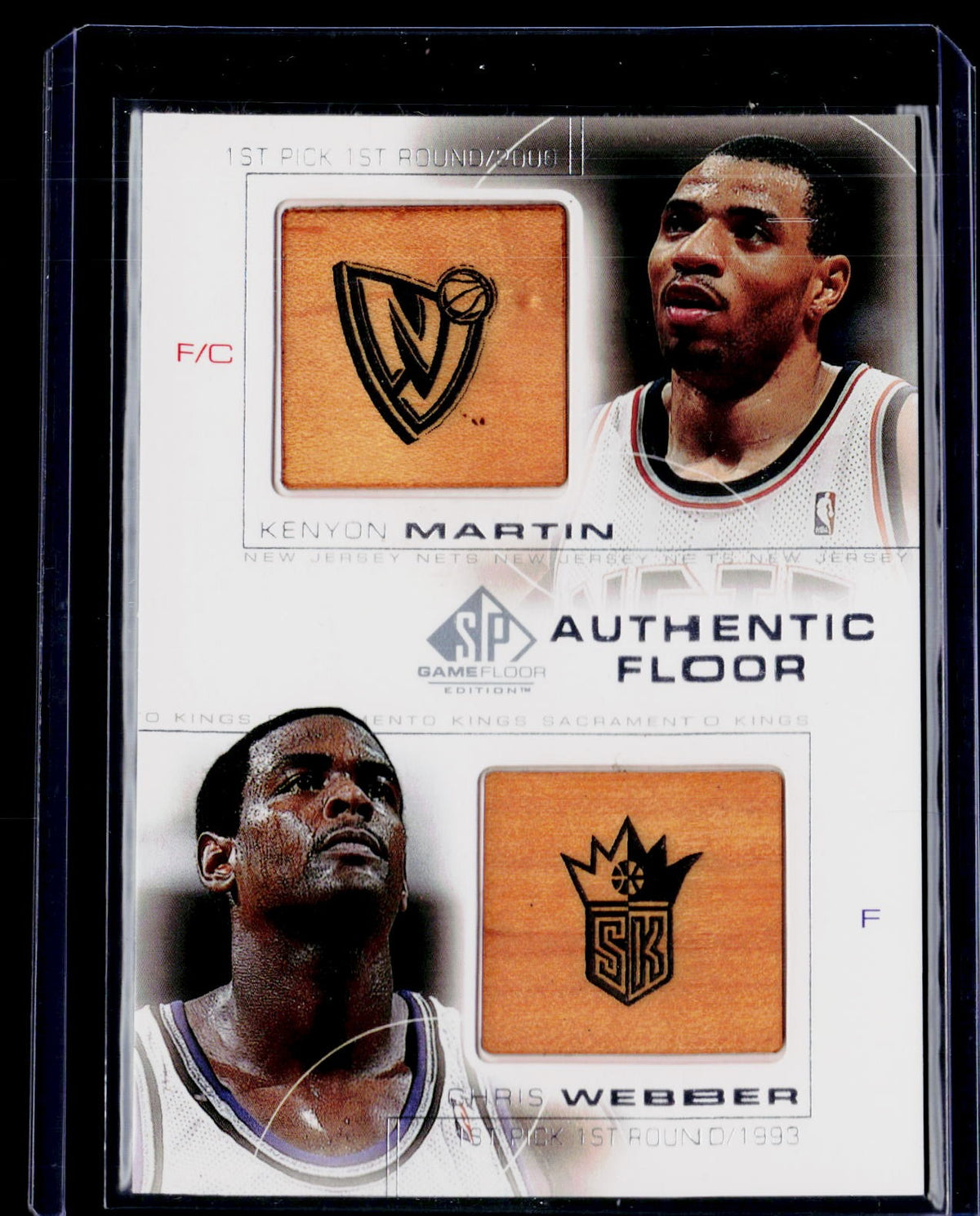 2000-01 SP Game Floor #C7 Kenyon Martin / Chris Webber Authentic Floor Combos