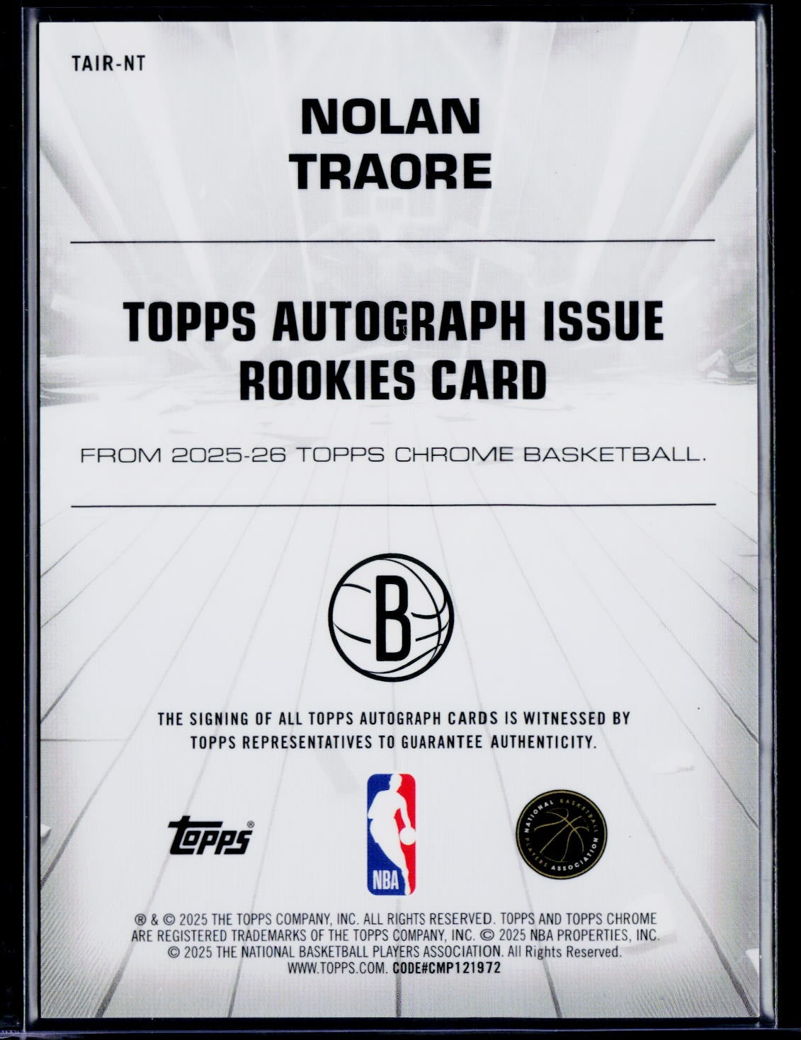 2025 Topps Chrome #TAIR-NT Nolan Traore Autograph Rookies Orange Refractor #/25