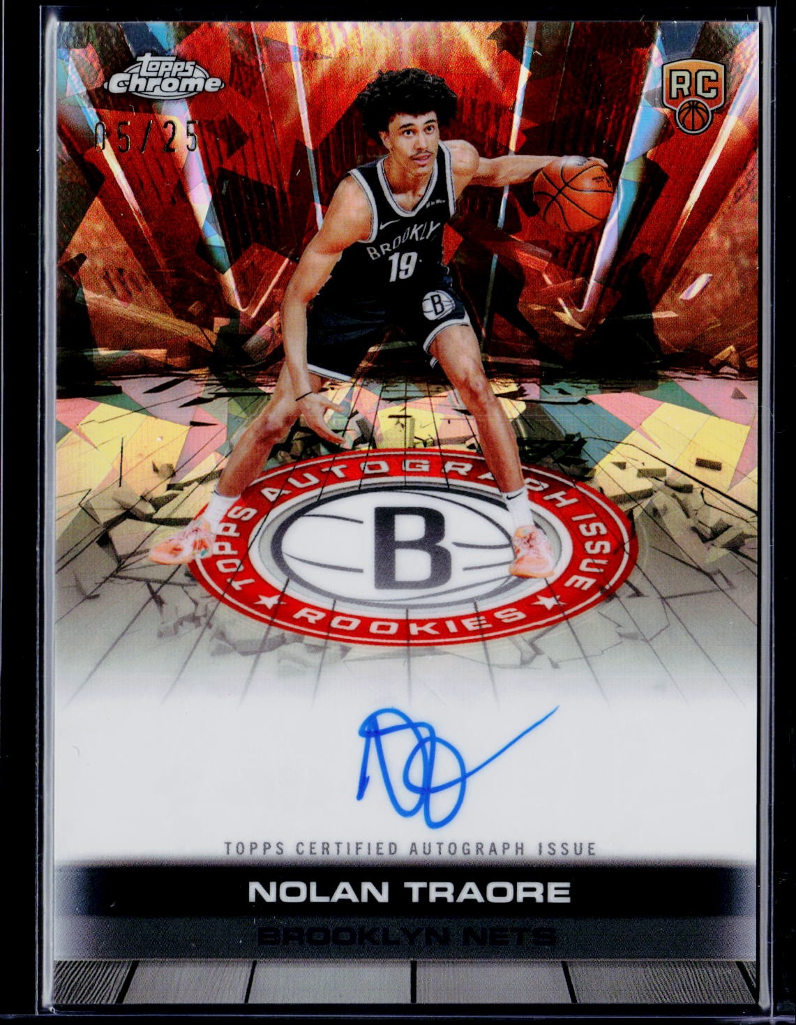 2025 Topps Chrome #TAIR-NT Nolan Traore Autograph Rookies Orange Refractor #/25