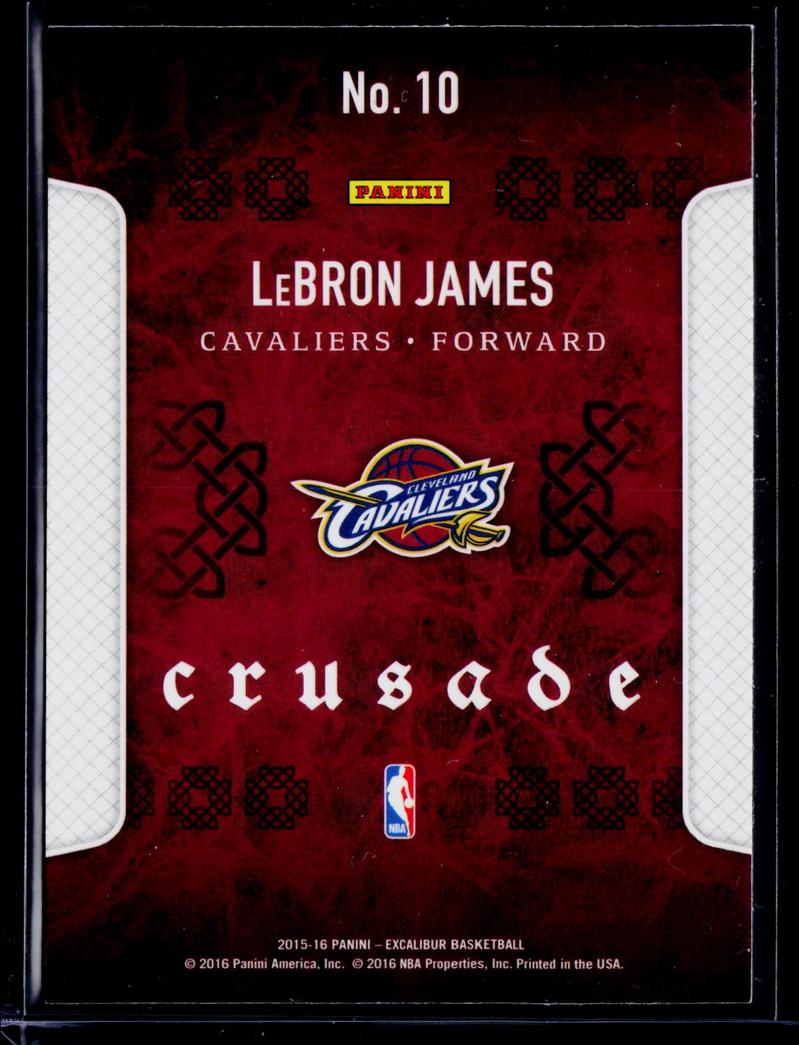 2015-16 Panini Excalibur #10 LeBron James Crusade