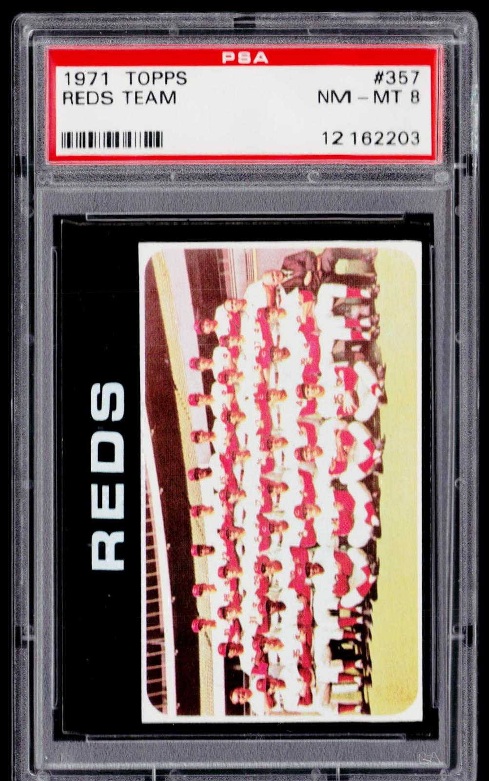 1971 Topps #357 Cincinnati Reds PSA 8