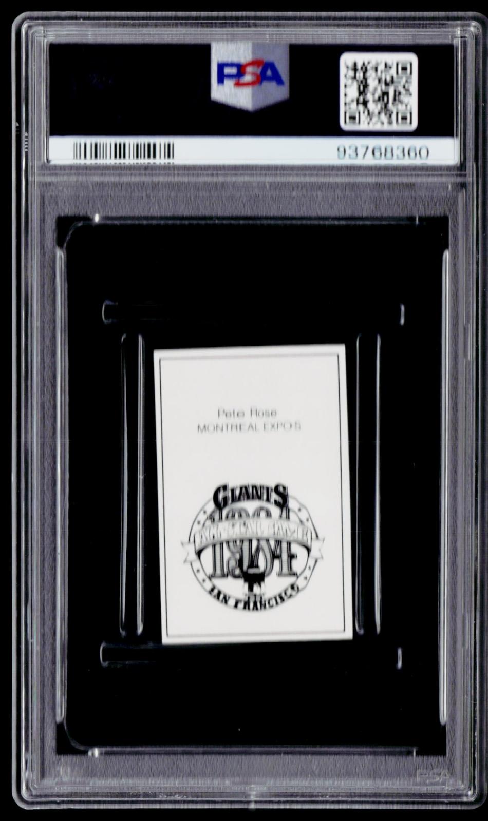 Montreal Expos Pete Rose 1984 All-Star Game Program Mini Insert PSA 10