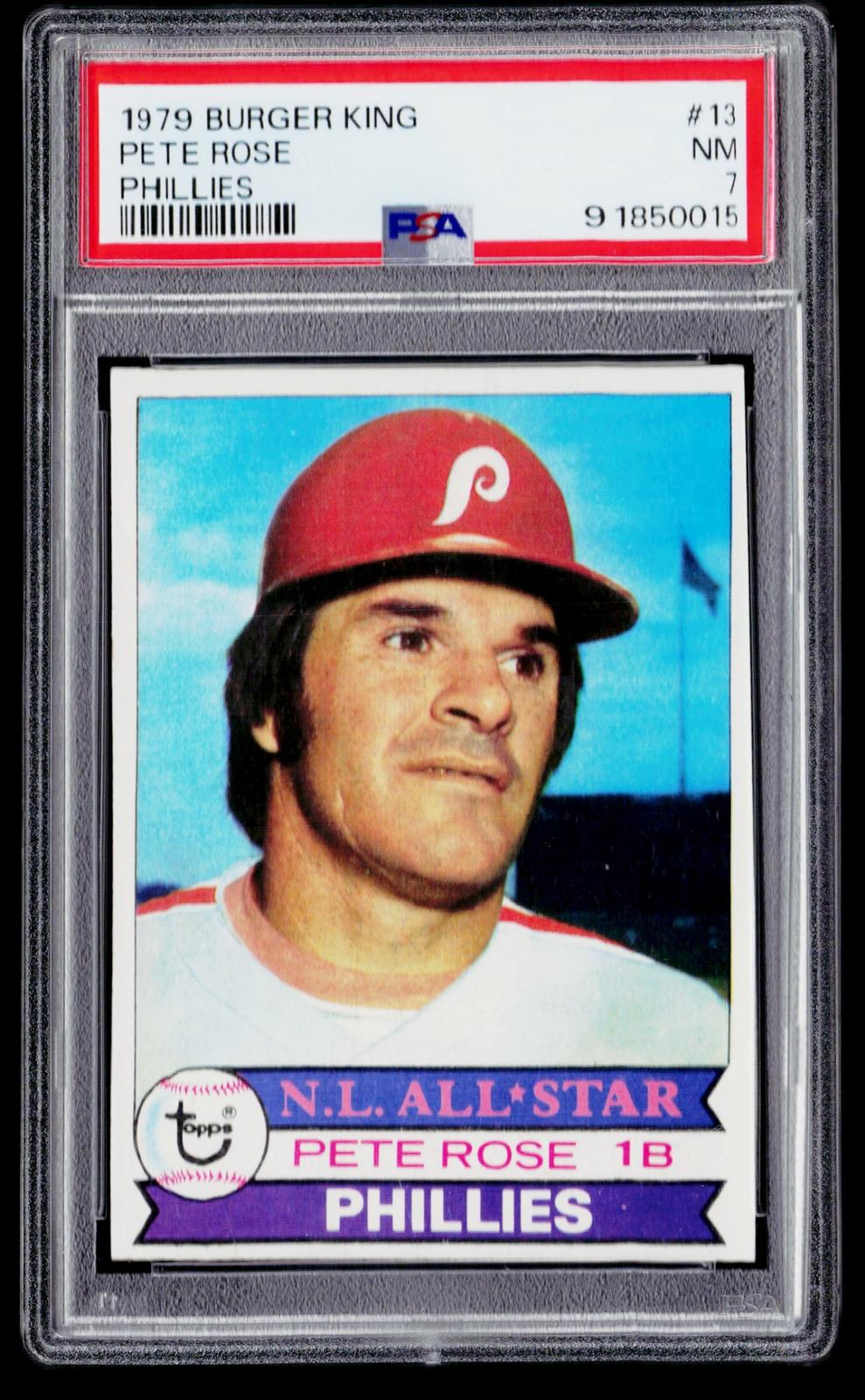 1979 Topps Burger King Philadelphia Phillies #13 Pete Rose PSA 7
