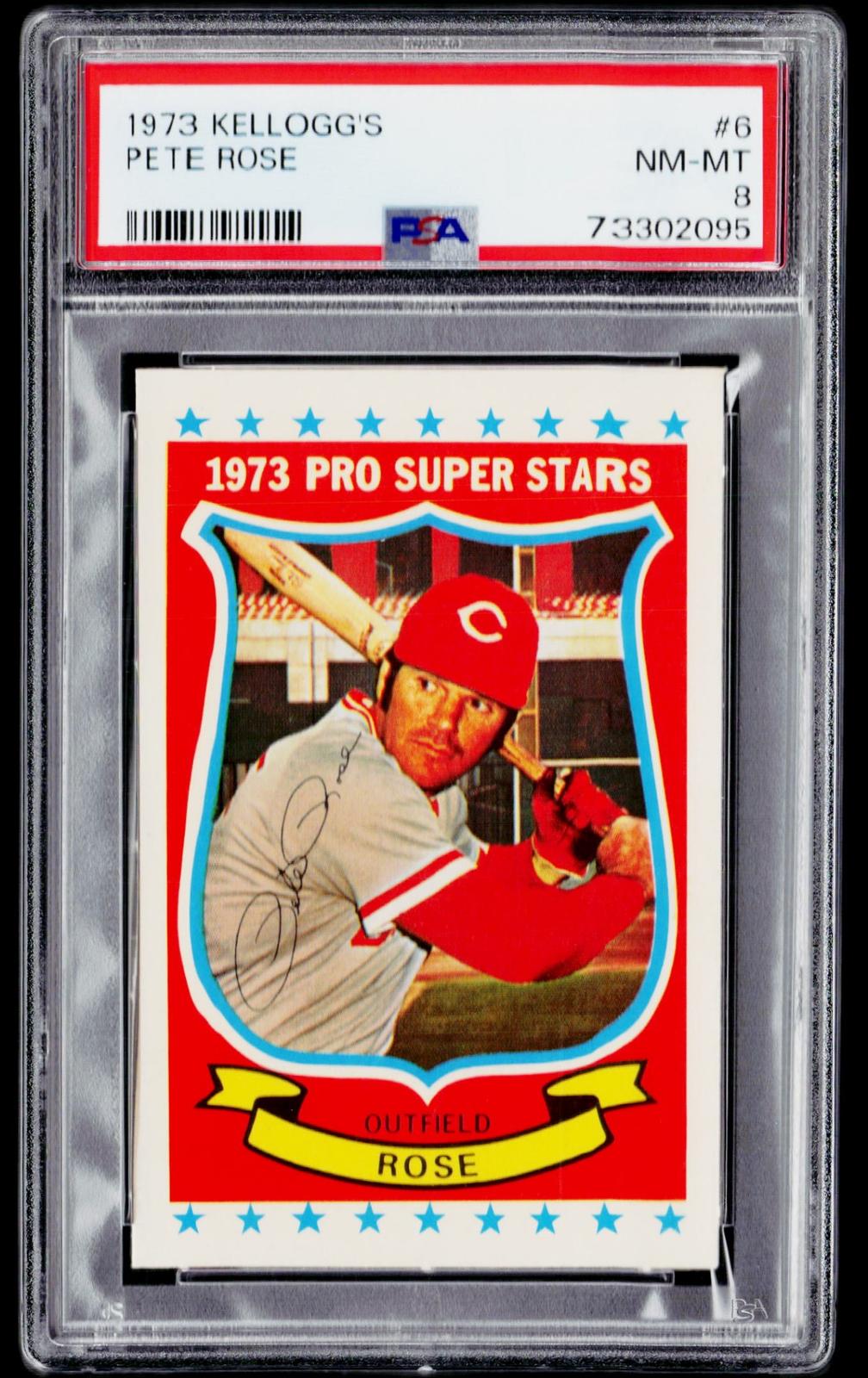 1973 Kellogg's Pro Super Stars #6 Pete Rose PSA 8