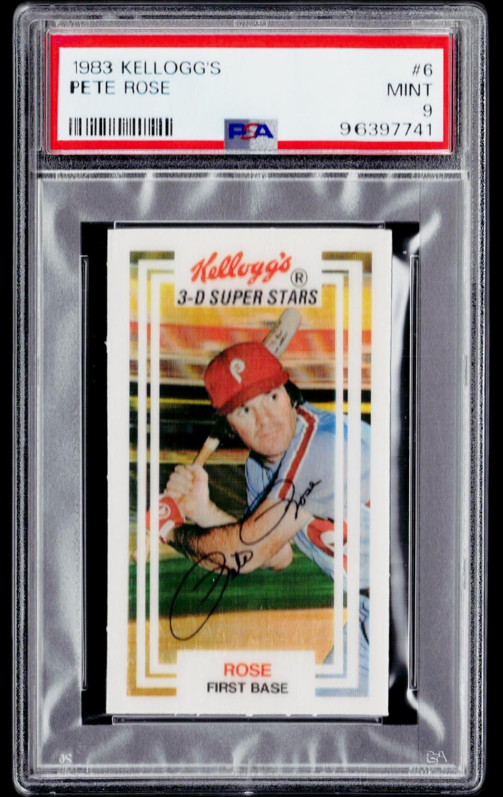 1983 Kellogg's 3-D Super Stars #6 Pete Rose PSA 9