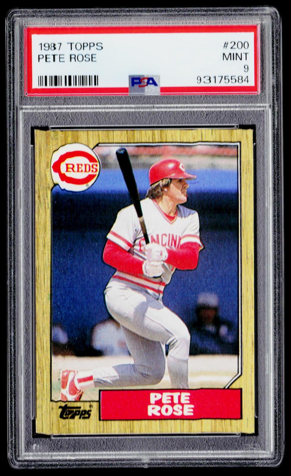 1987 Topps #200 Pete Rose PSA 9