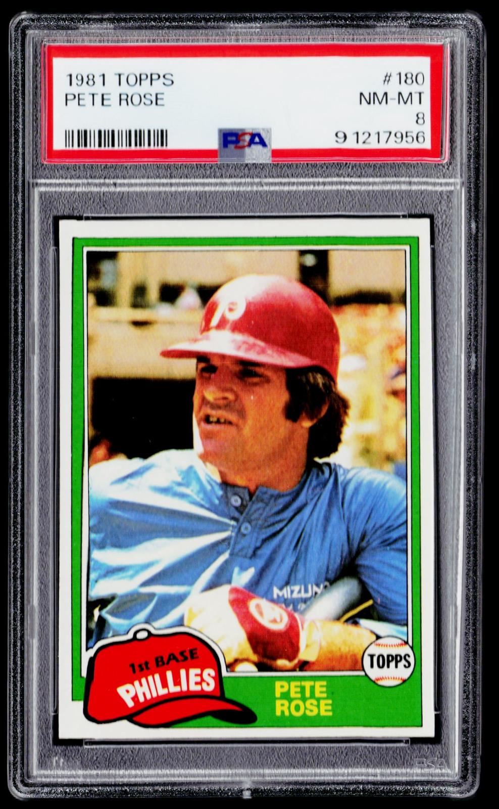1981 Topps #180 Pete Rose PSA 8