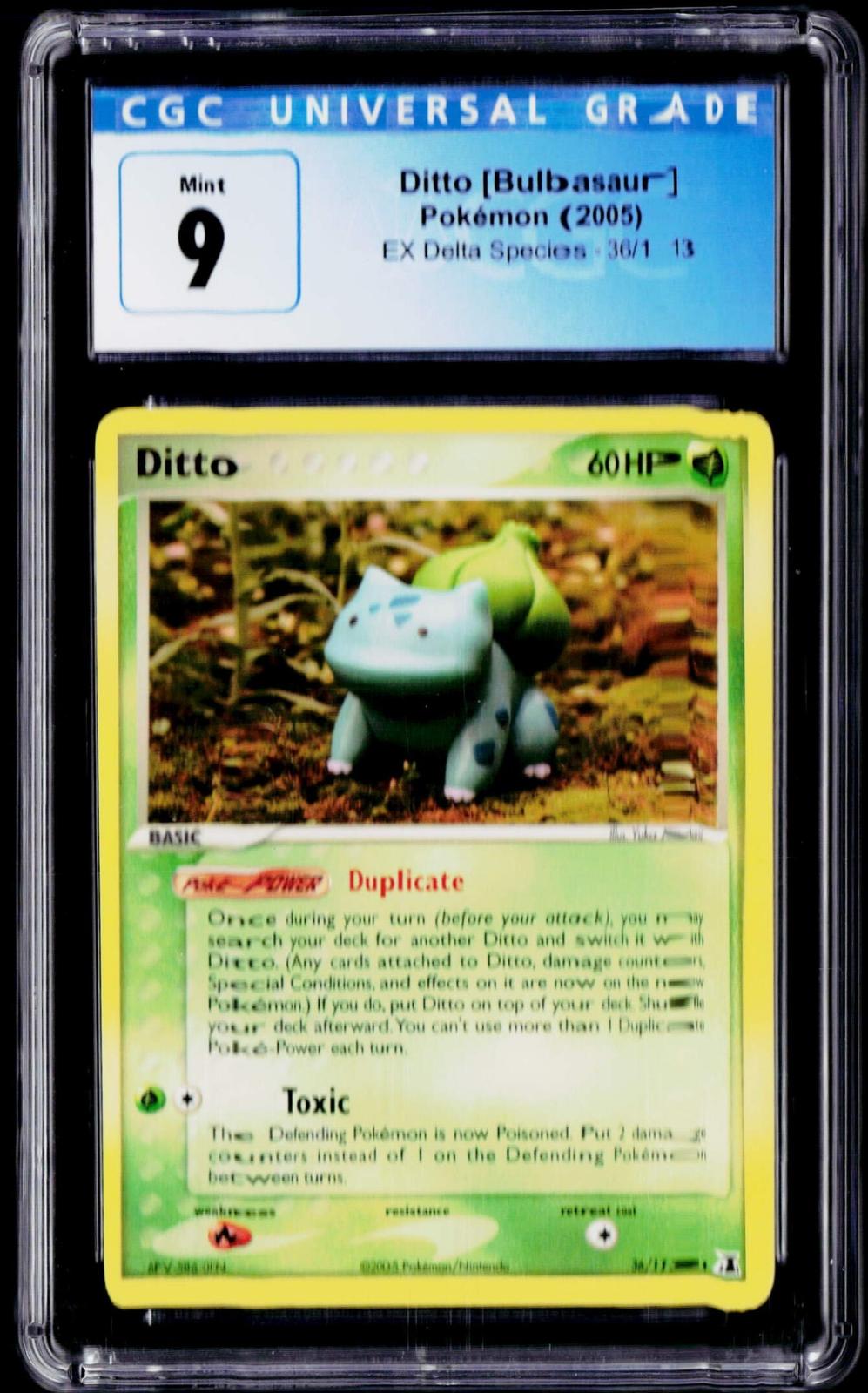 EX Delta Species #36/113 Ditto (Bulbasaur) CGC 9