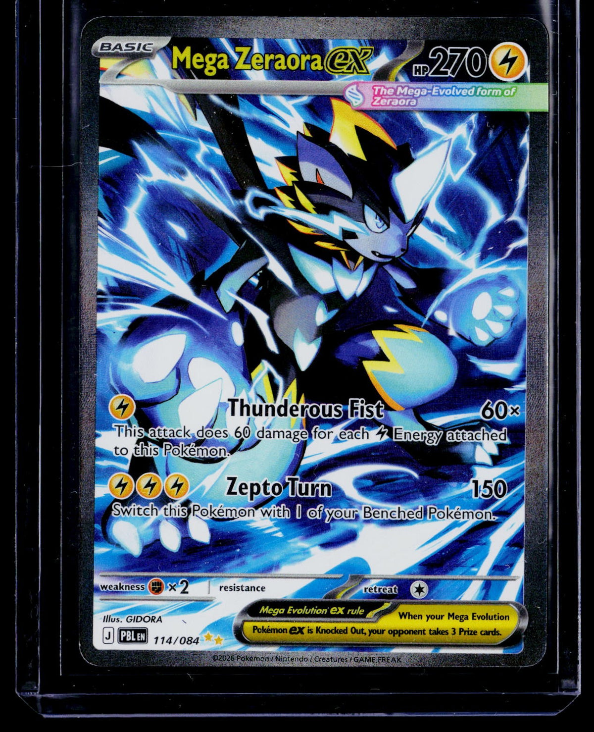 ME05: Pitch Black #114/084 Mega Zeraora ex