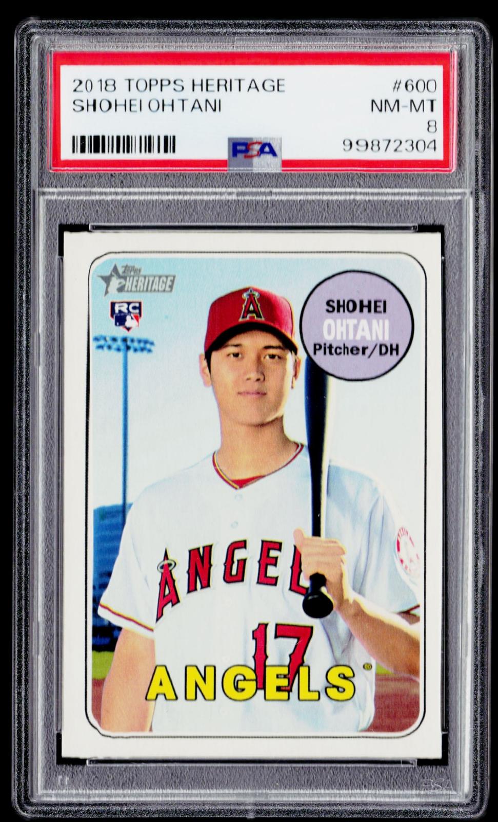 2018 Topps Heritage #600 Shohei Ohtani : Trade PSA 8