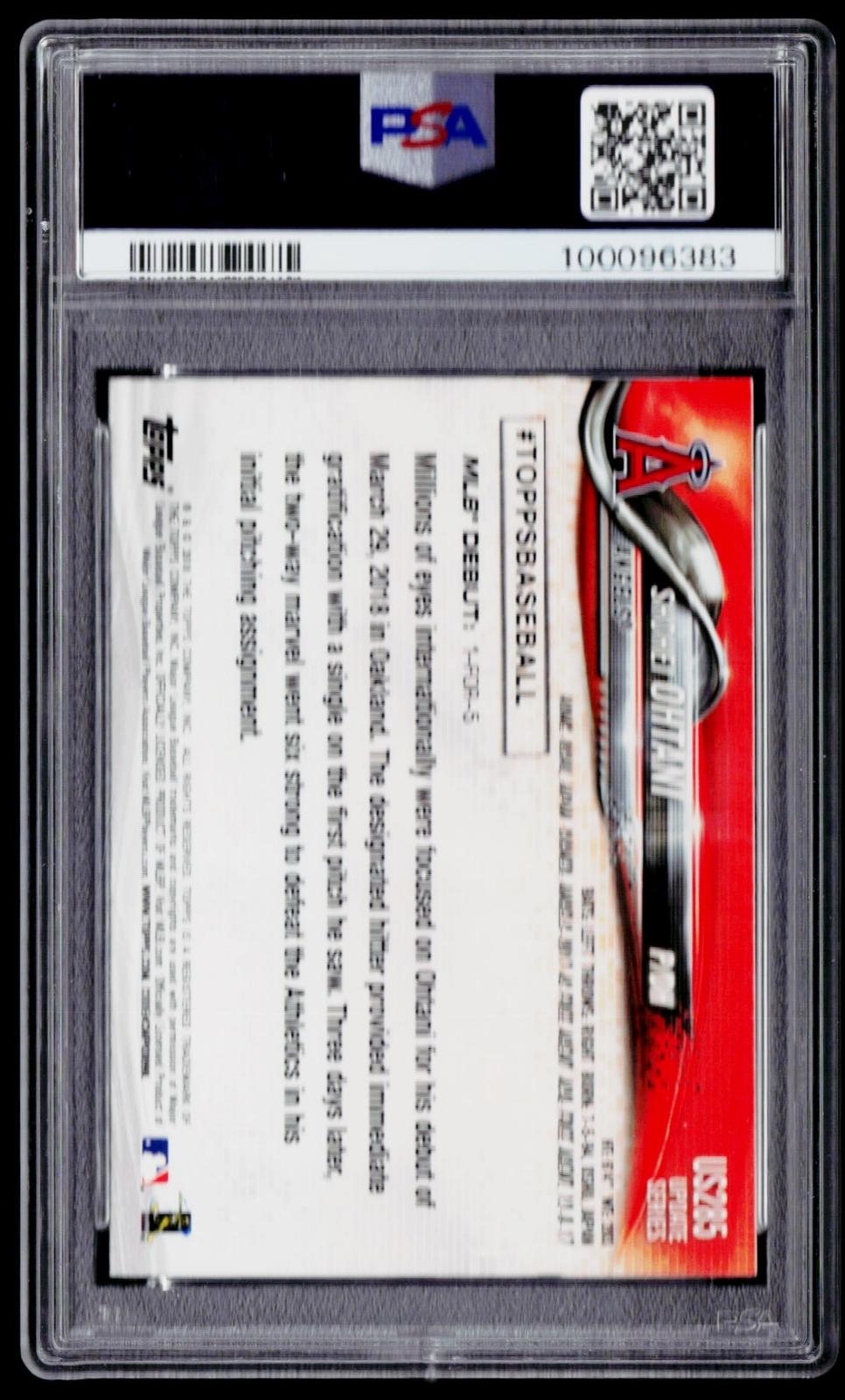 2018 Topps Update #US285 Shohei Ohtani PSA 9