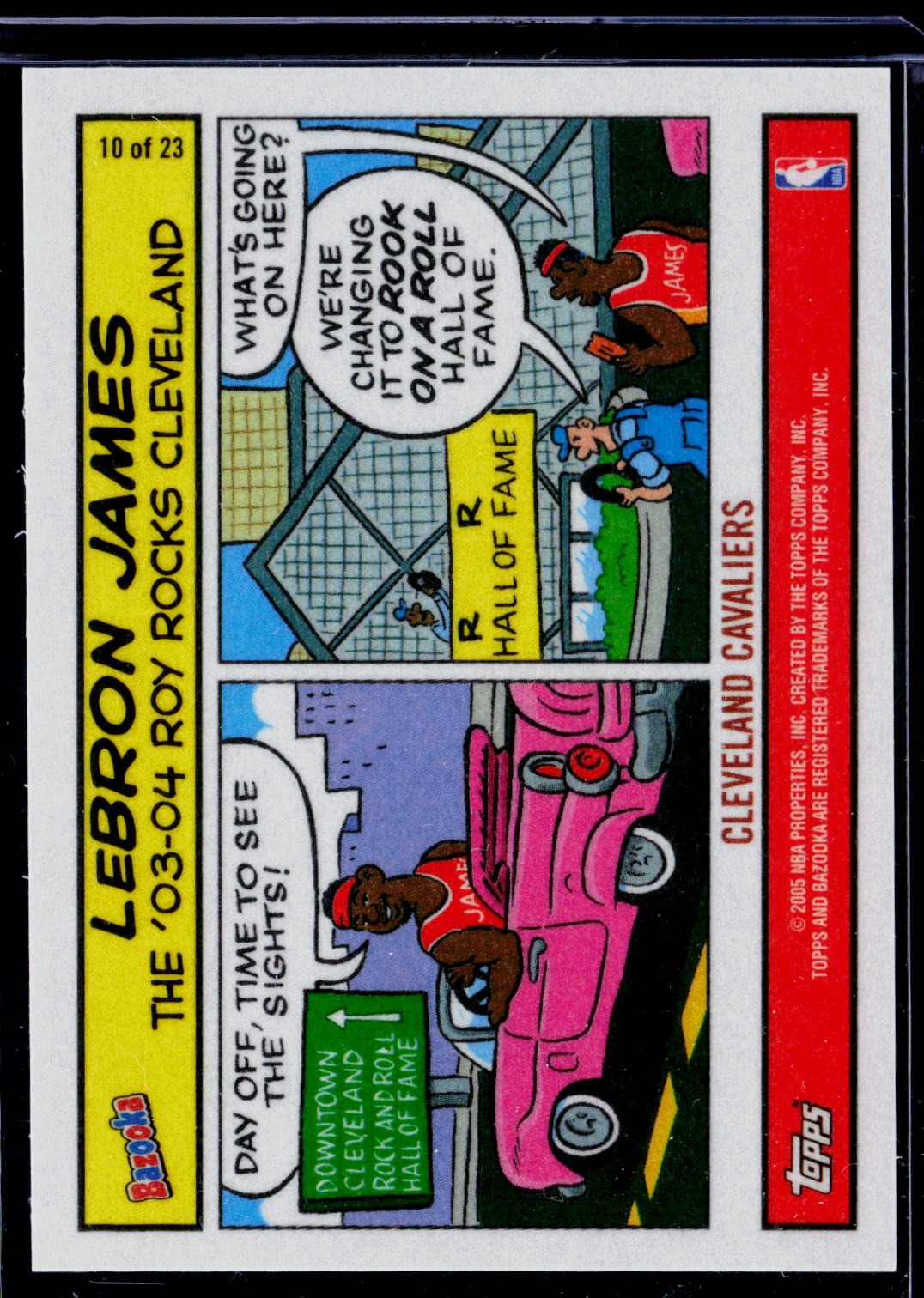 2004-05 Bazooka #10 LeBron James Comics