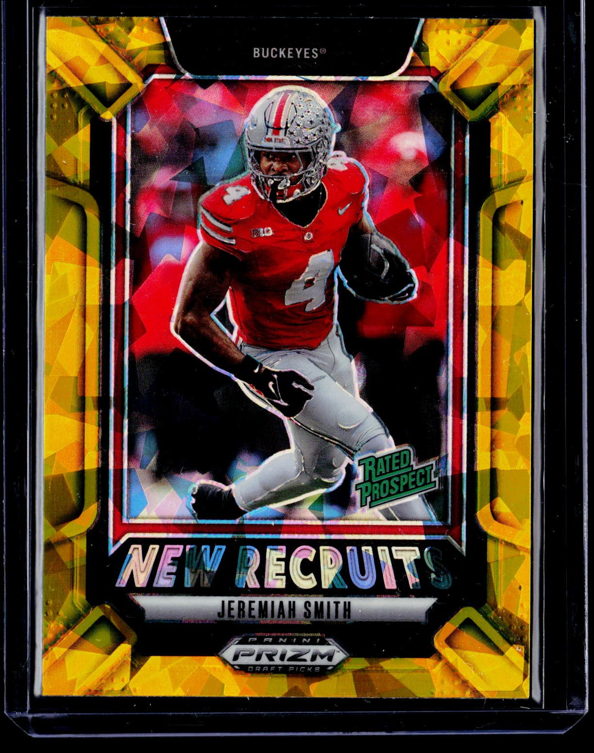 2025 Panini Prizm Draft Picks #25 Jeremiah Smith New Recruits Gold Ice