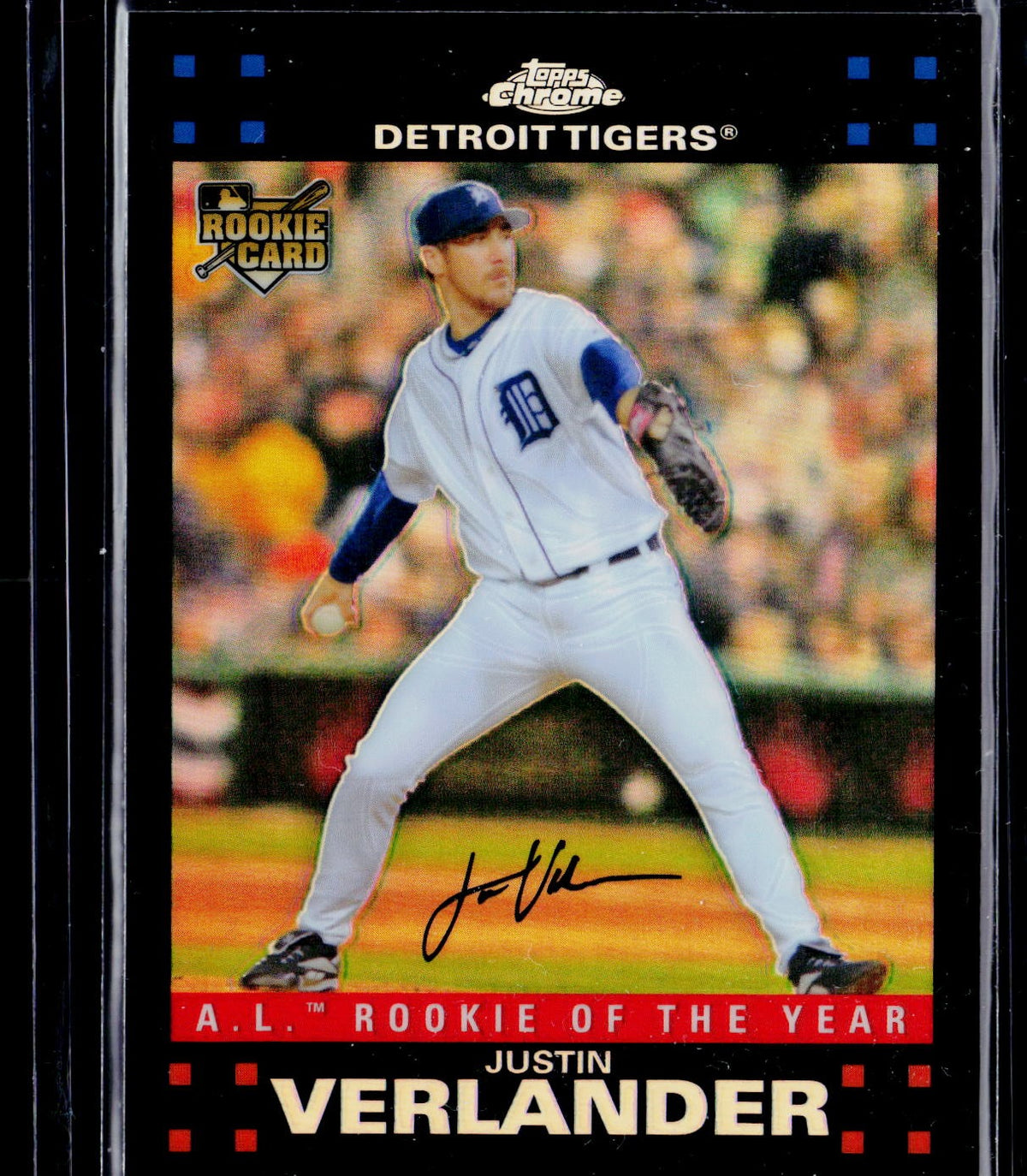 2007 Topps Chrome #254 Justin Verlander Refractor