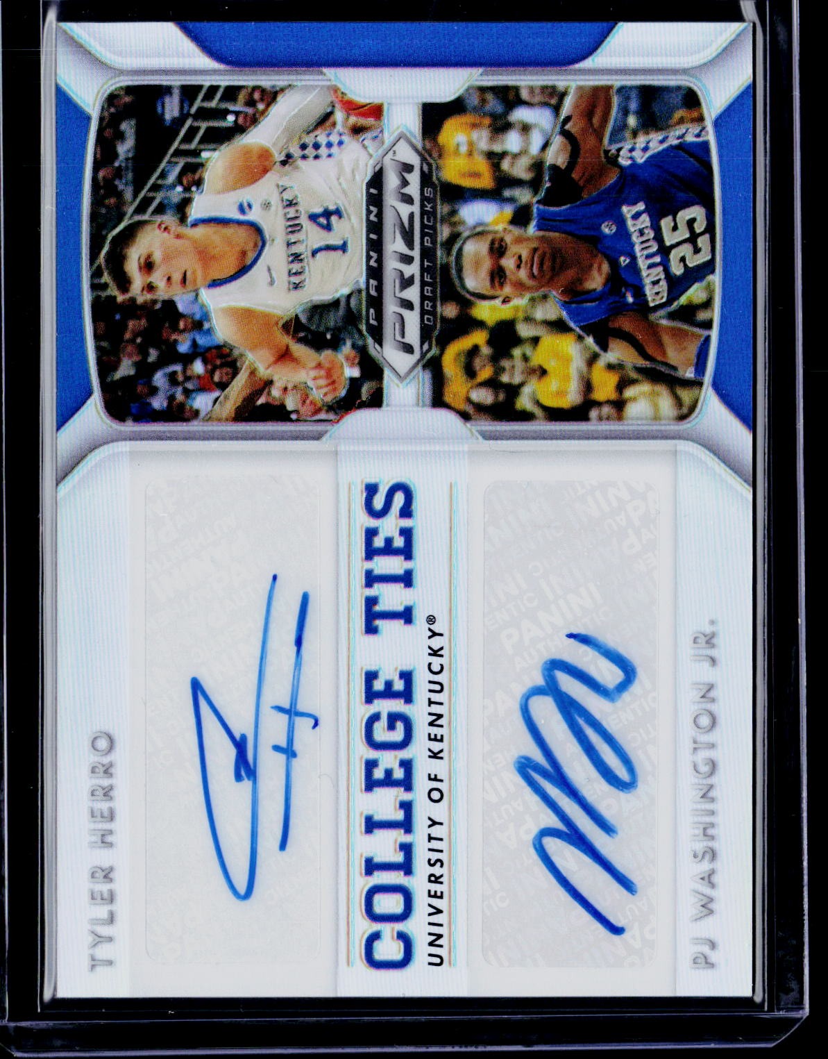2019 Panini Draft Pick #5 P.J. Washington Jr./Tyler Herro College Ties Autograph