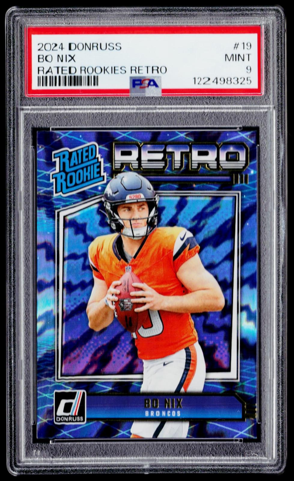 2024 Donruss #19 Bo Nix Rated Rookies Retro PSA 9