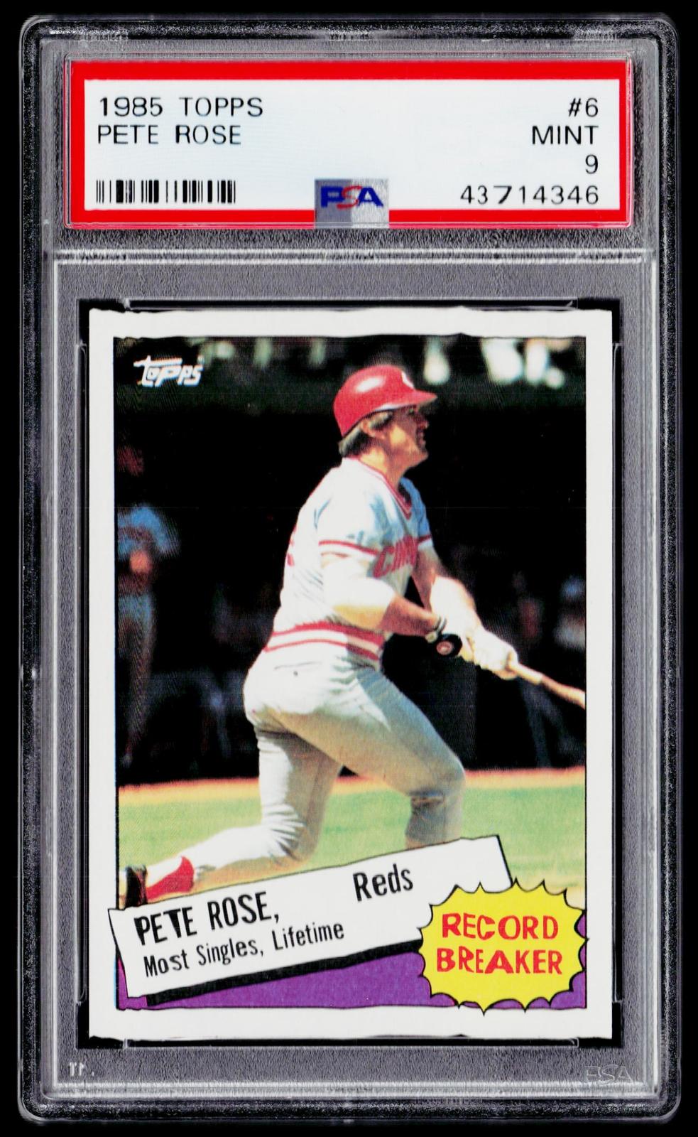 1985 Topps #6 Pete Rose PSA 9