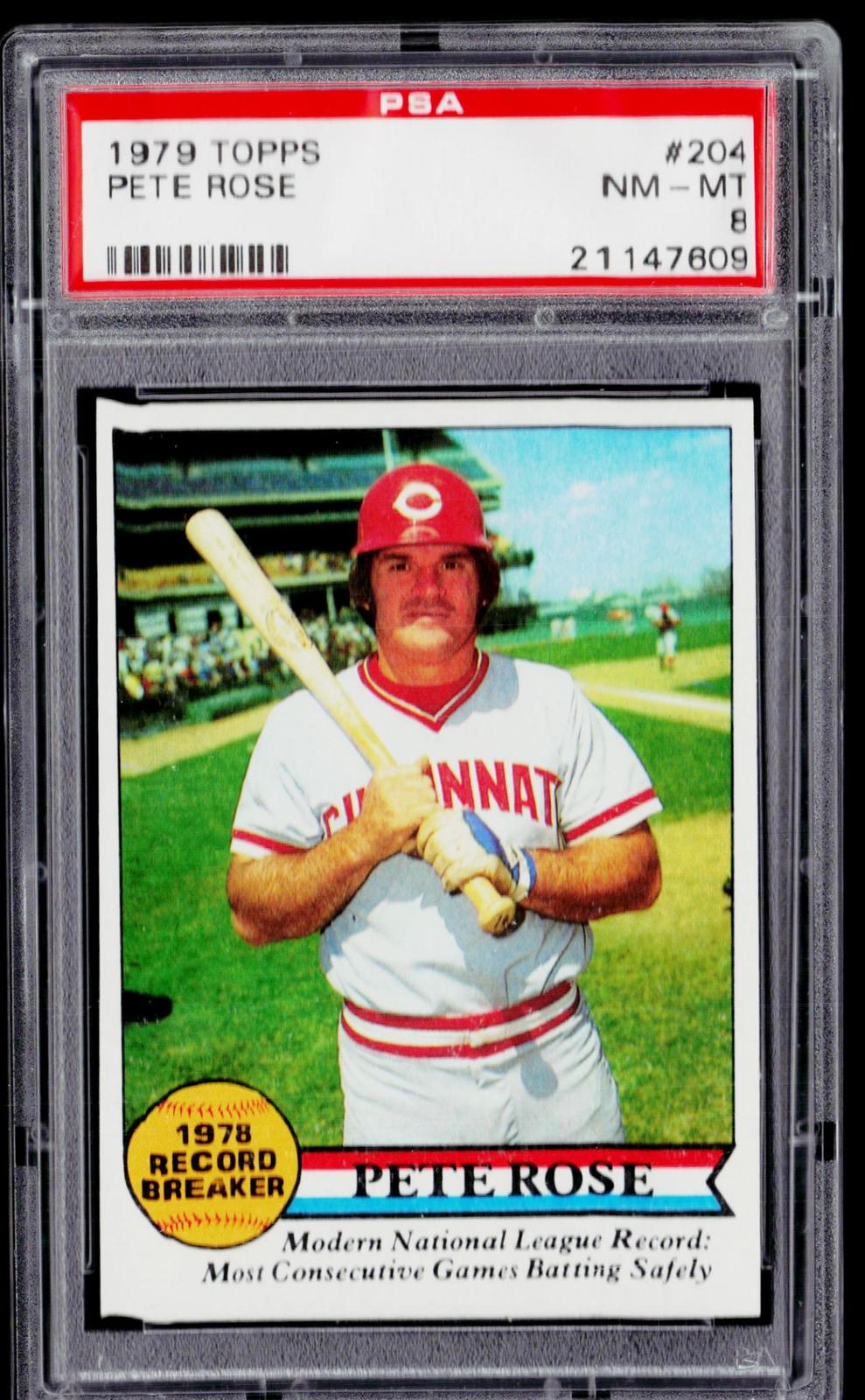 1979 Topps #204 Pete Rose PSA 8