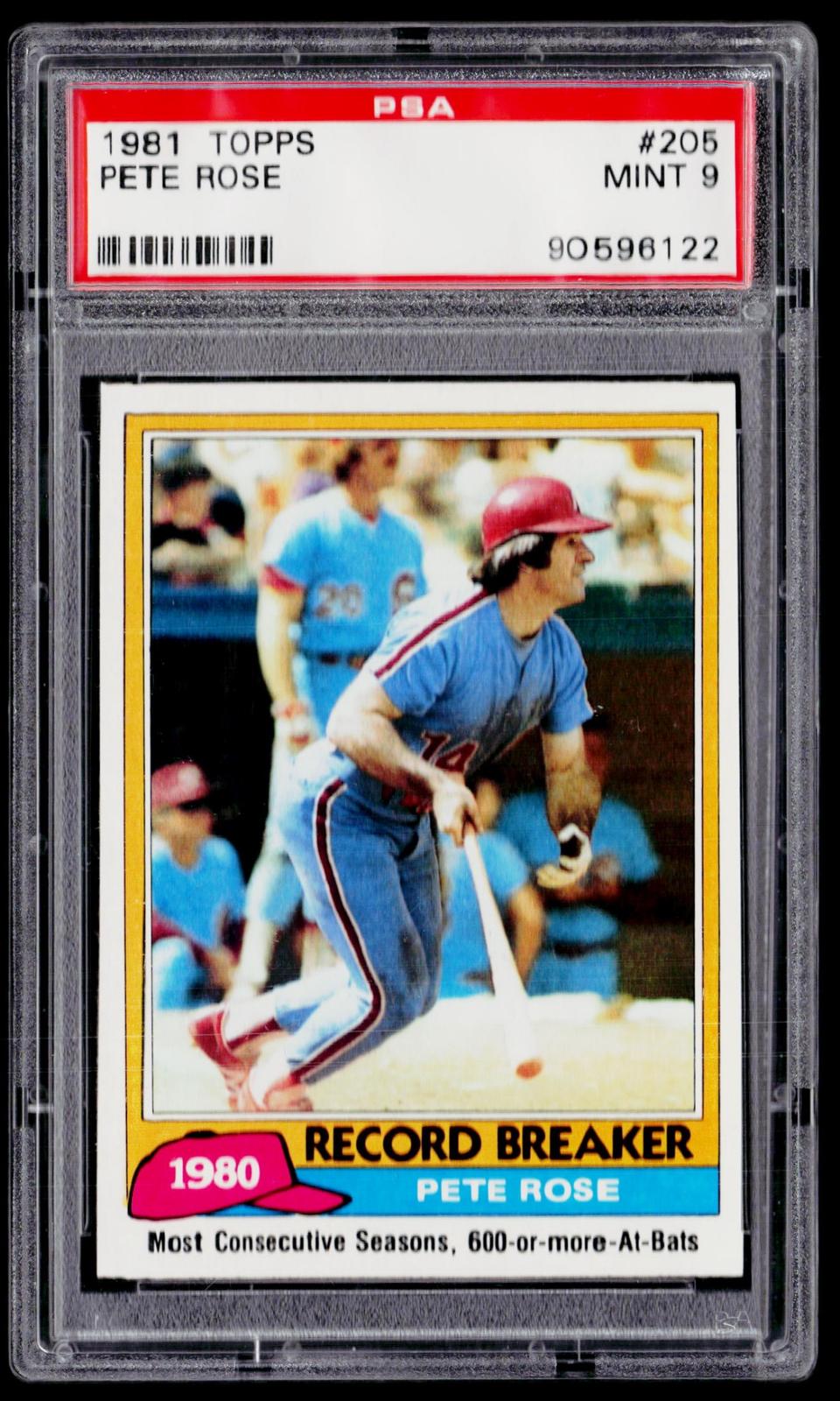 1981 Topps #205 Pete Rose PSA 9