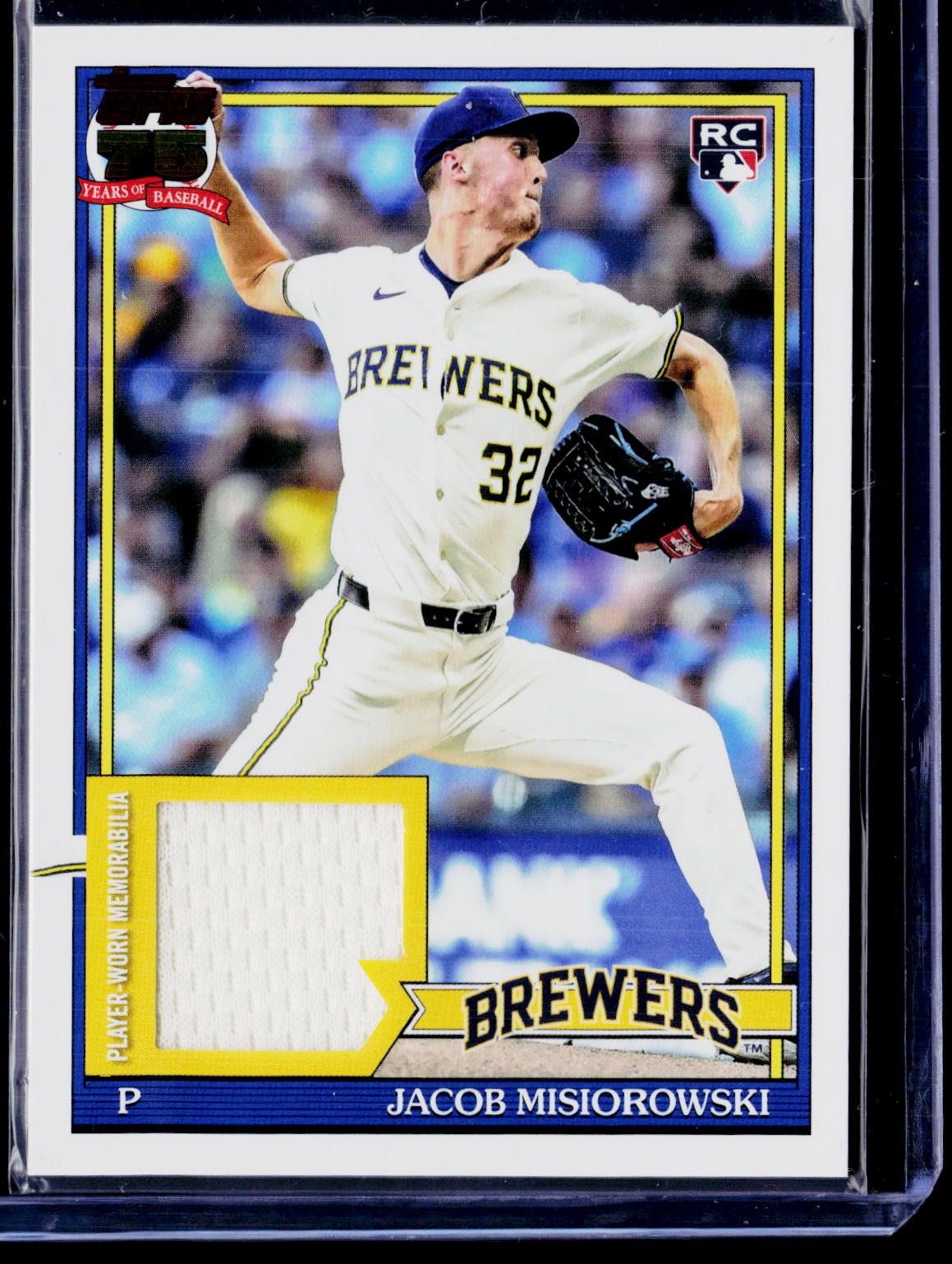 2026 Topps #91RJMI Jacob Misiorowski 1991 Topps Baseball 35th Anniversary Relics