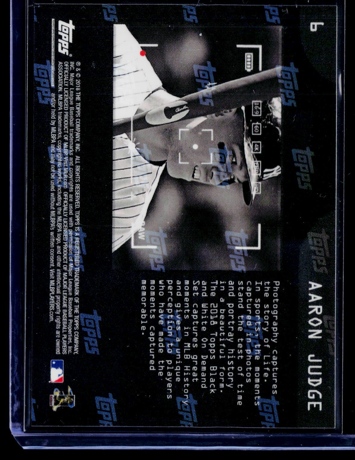 2018 Topps On-Demand Black & White #6 Aaron Judge