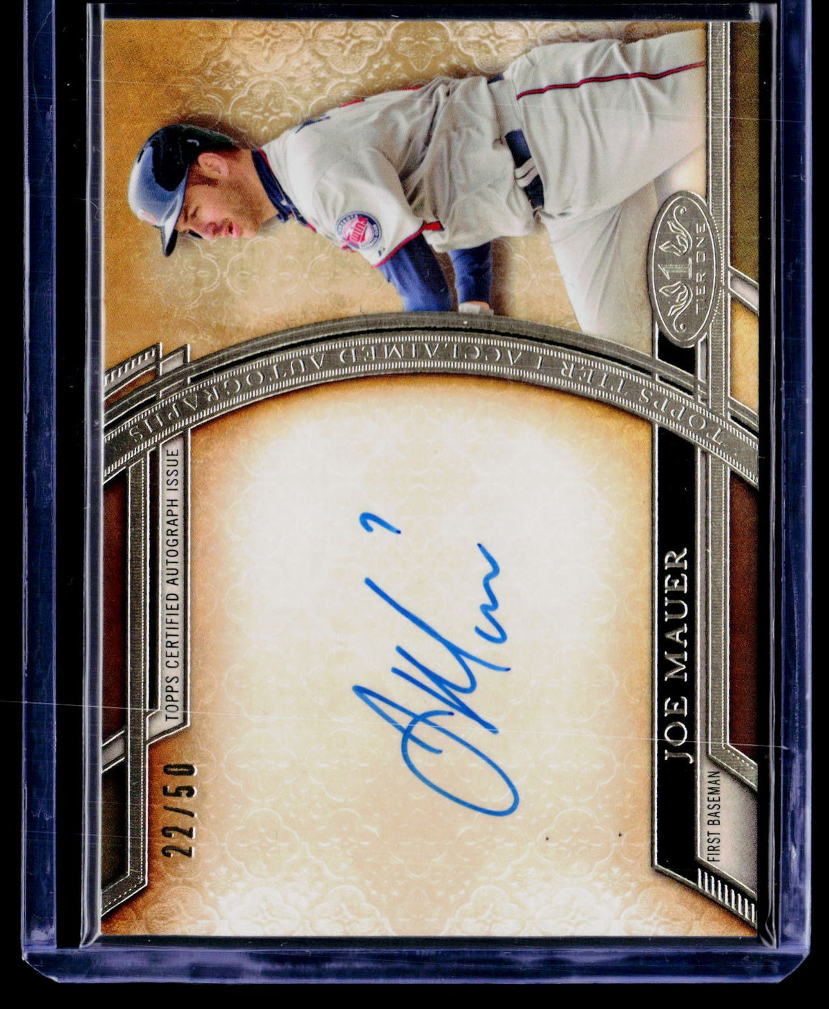 2015 Topps Tier One - Acclaimed Autographs #AA-JMR Joe Mauer #/50