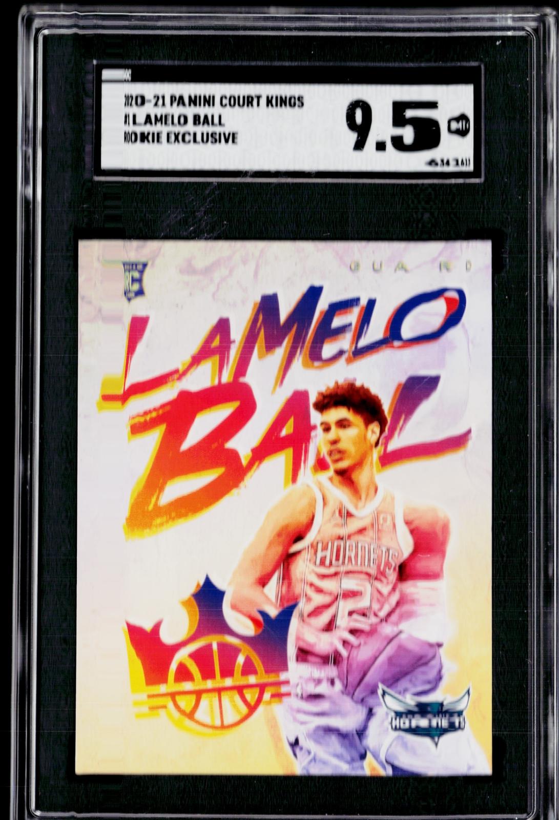 2020-21 Panini Court Kings #1 LaMelo Ball Rookie Exclusive SGC 9.5