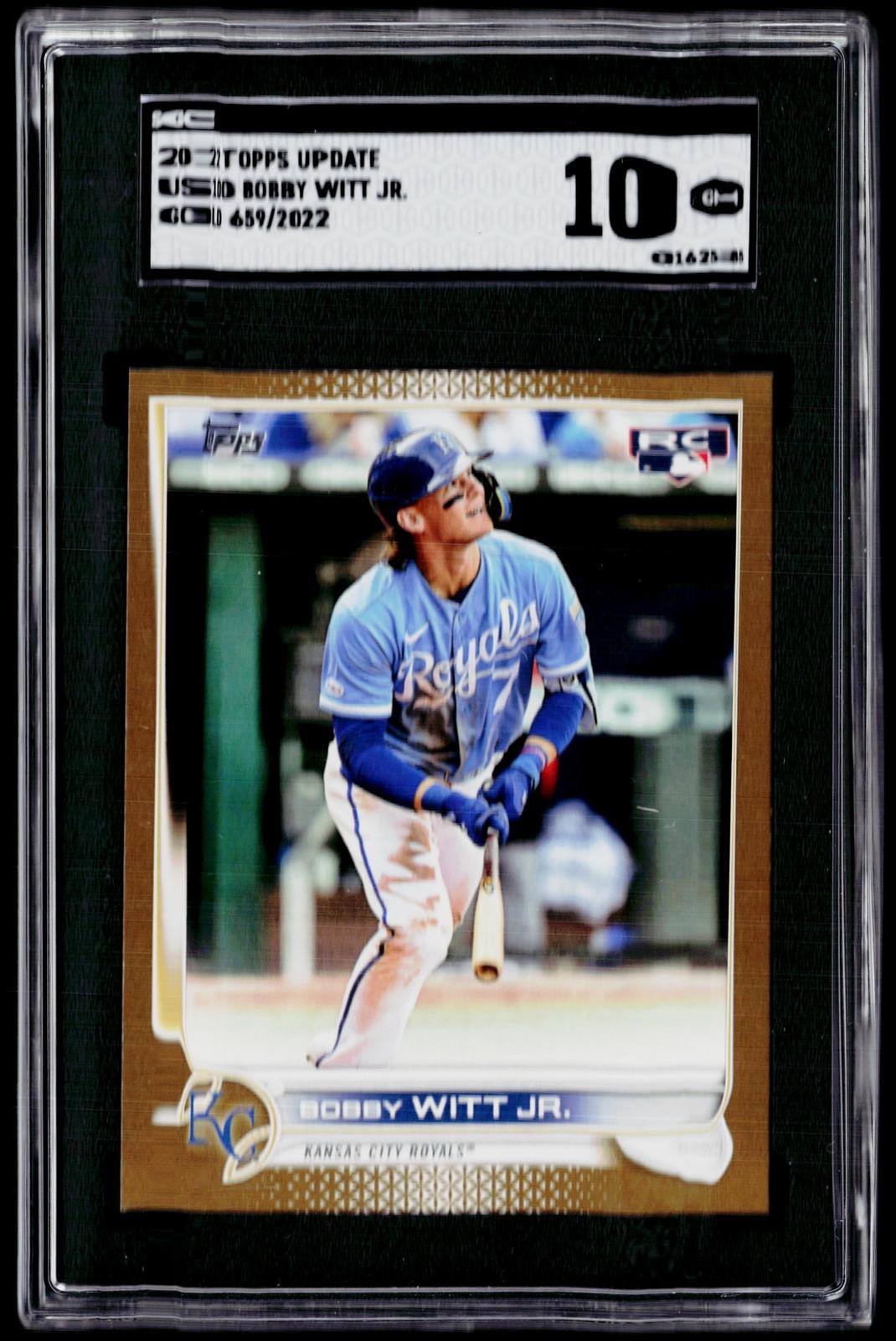 2022 Topps Update #US100 Bobby Witt Jr. Gold SGC 10 #/2022