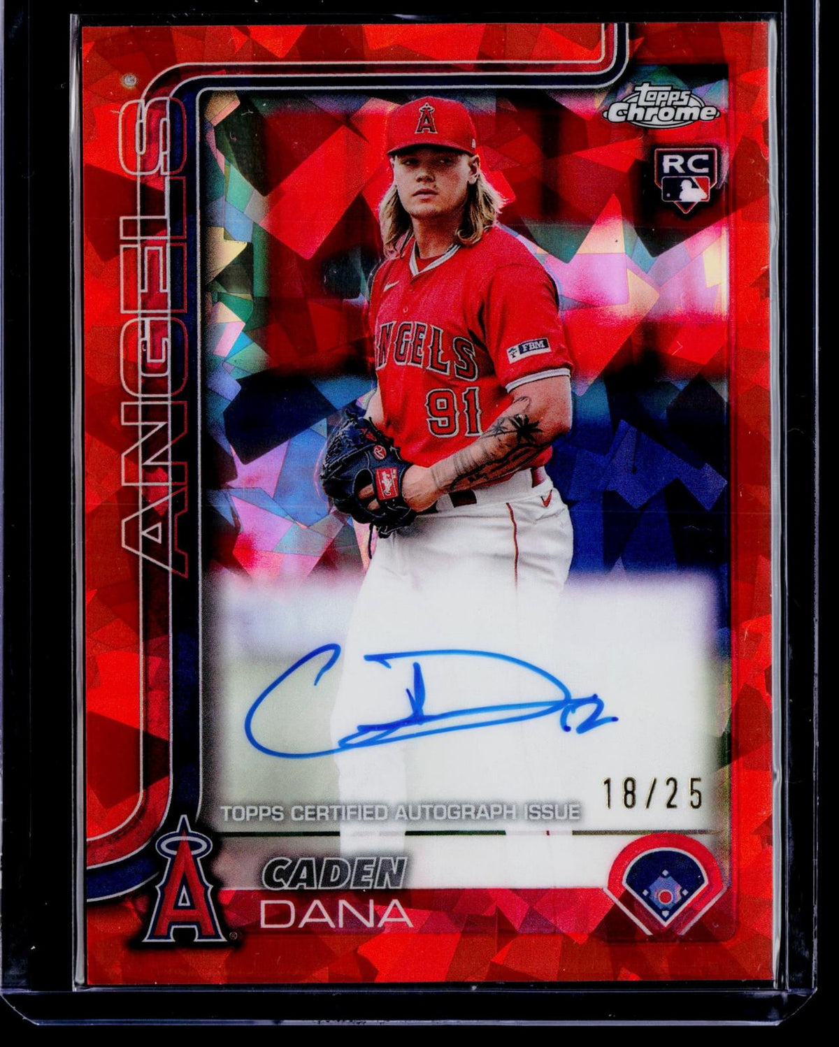 2025 Topps Chrome Update Sapphire #USA-CDA Caden Dana Auto Orange Sapphire #/25