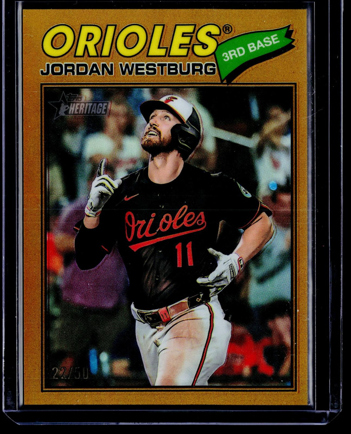 2026 Topps Heritage #184 Jordan Westburg Chrome Gold Refractor #/50