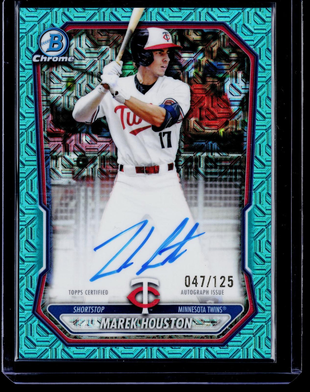 2026 Bowman #BMA-MH Marek Houston Chrome Autographs Mojo Refractor #/125
