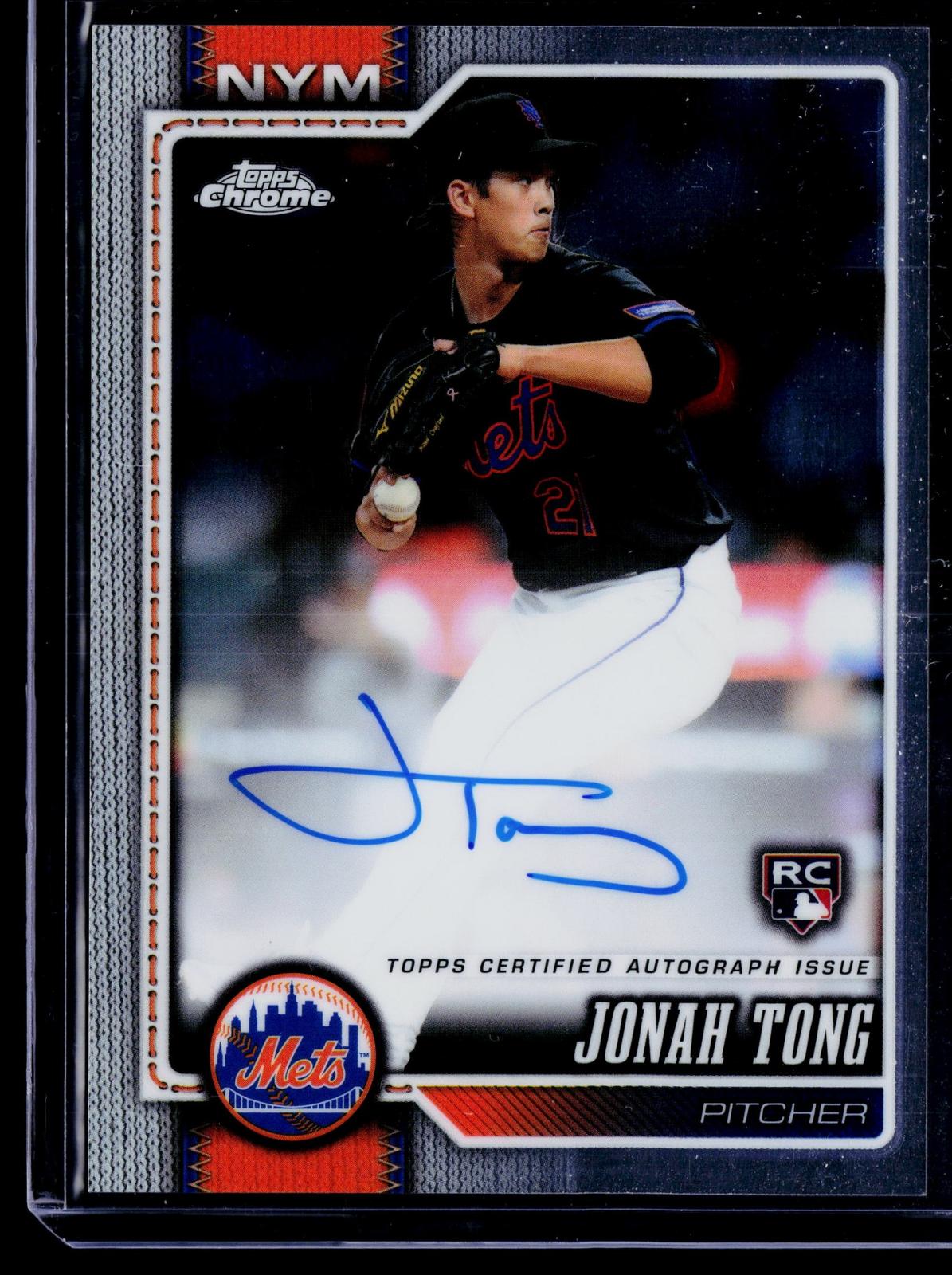 2026 Topps Chrome Sapphire Edition #RA-JTO Jonah Tong Sapphire Rookie Autographs