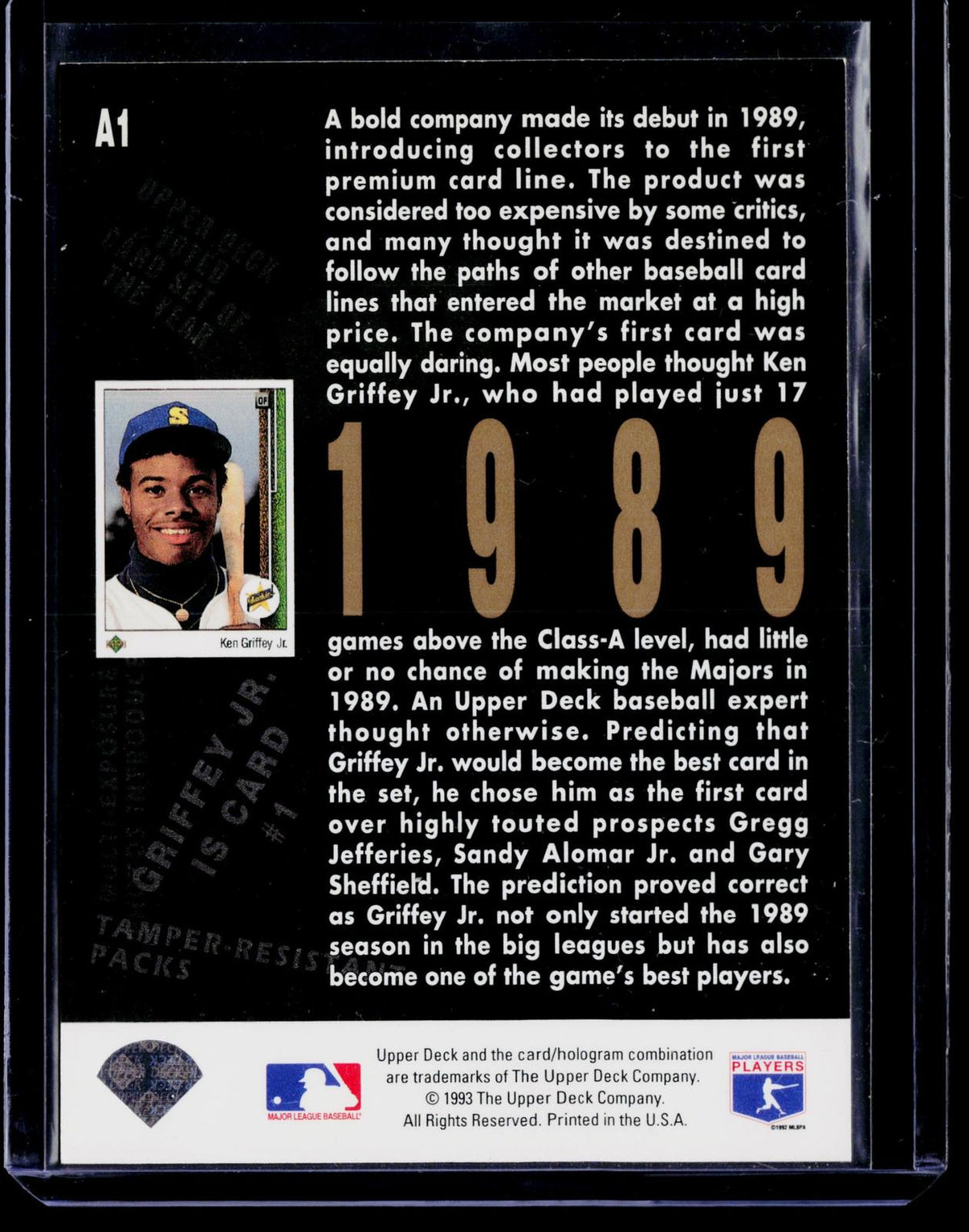 1993 Upper Deck #A1 Ken Griffey Jr. 5th Anniversary