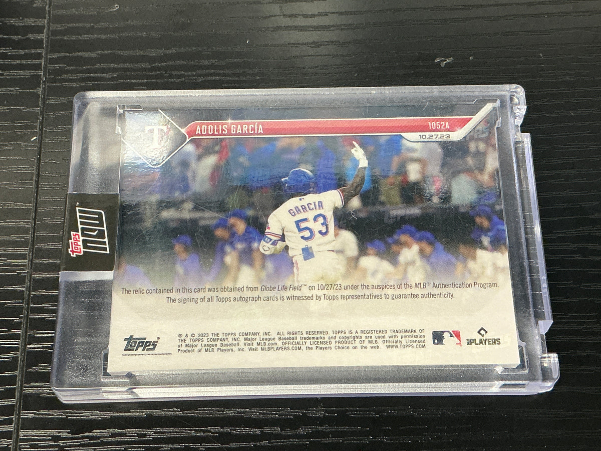 2023 Topps Now Adolis Garcia Autographed Relic #/99